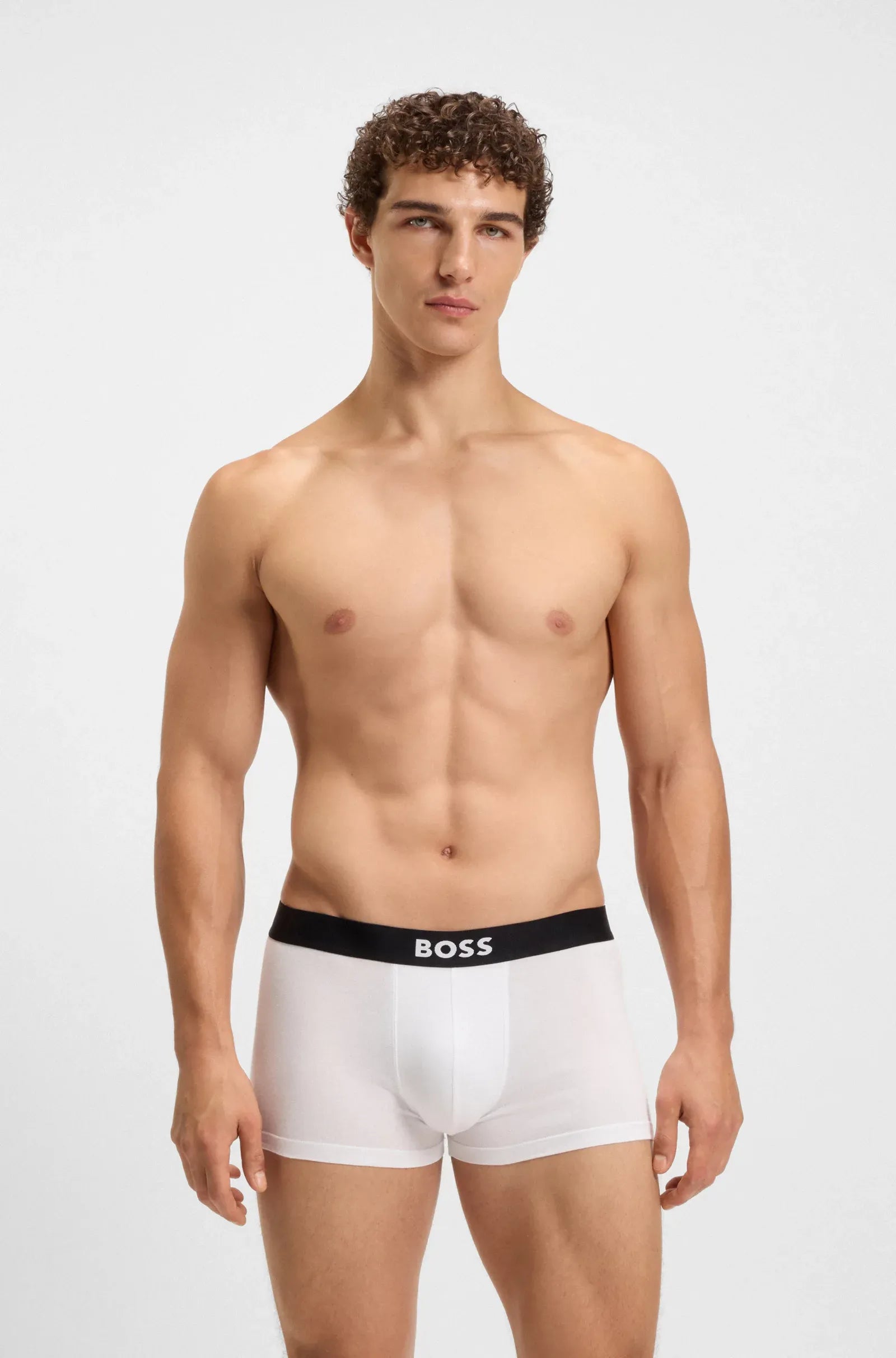 Boss Boxers Boxer Trunk 3p One Blk Whi Be Preto Branco Beige_shot4