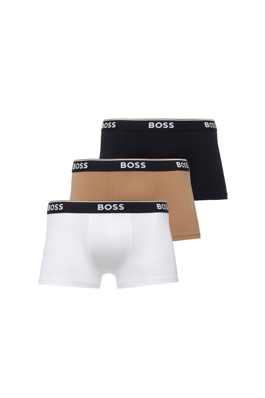 Boss Boxers Boxer Trunk 3p Power Brown Whit Castanho Branco_shot1