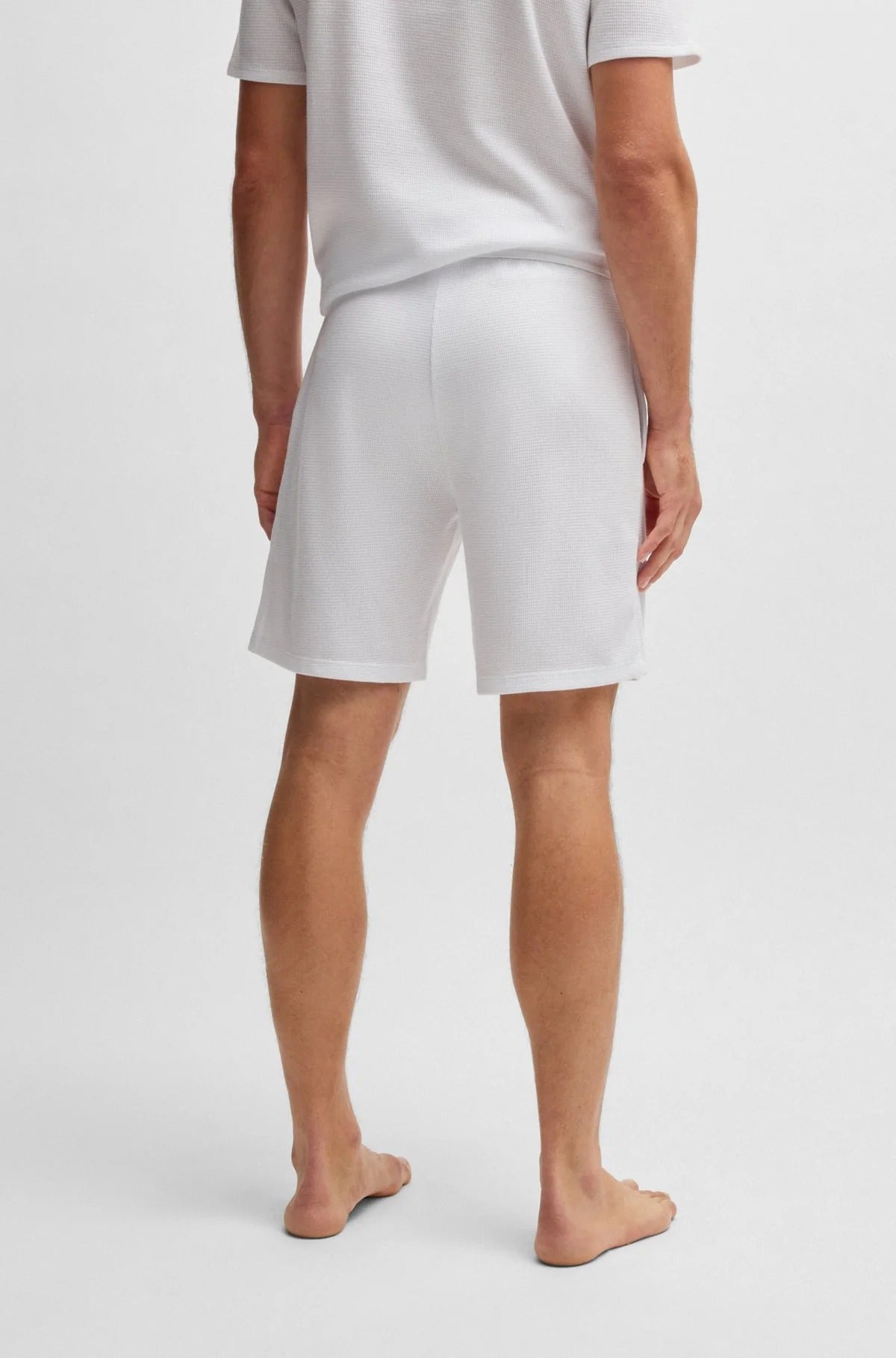 Boss Calcao Shorts Waffle Shorts White Branco_shot4