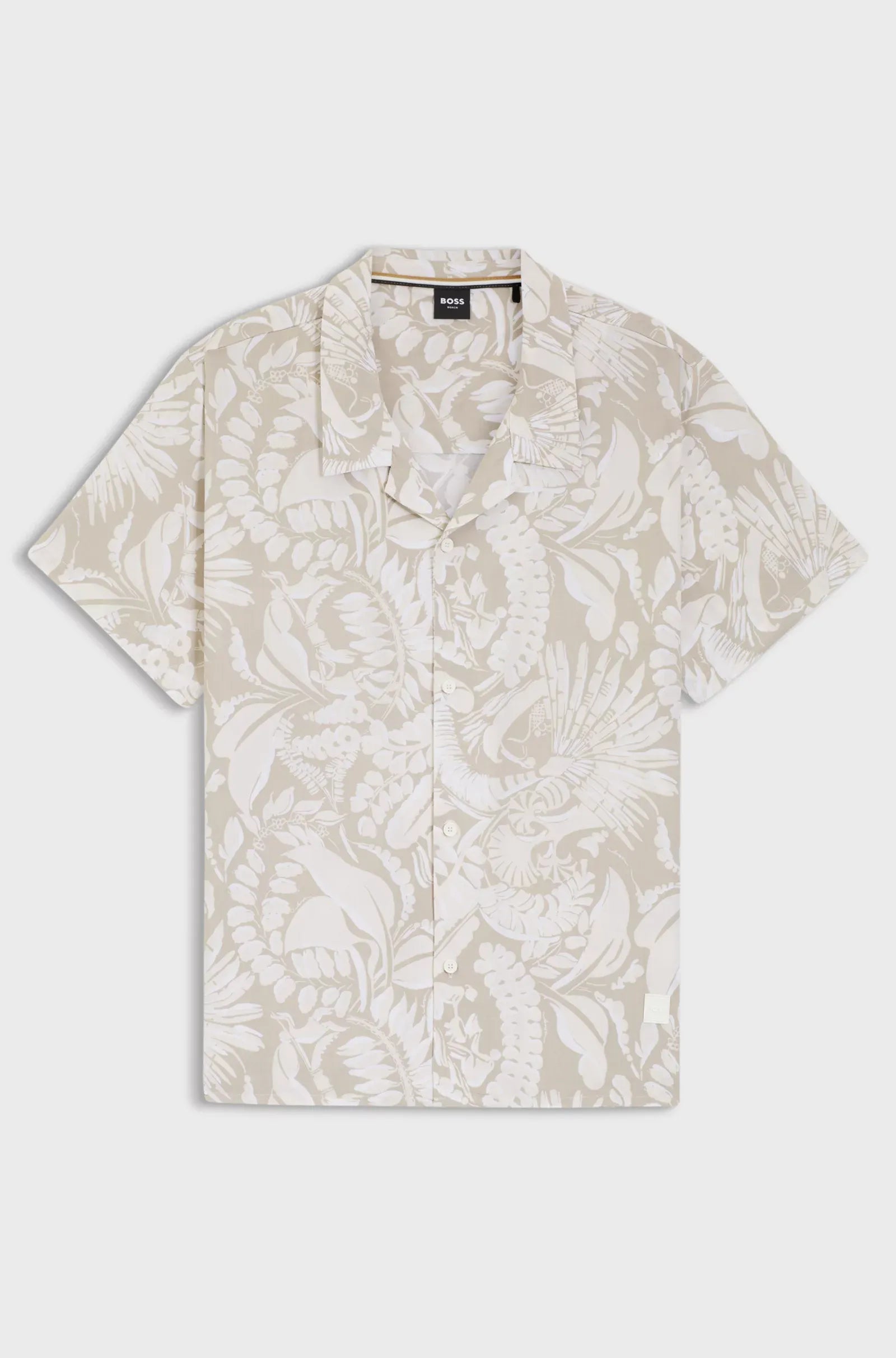 Boss Camisa Shirt Beach Shirt Beige Beige_shot3