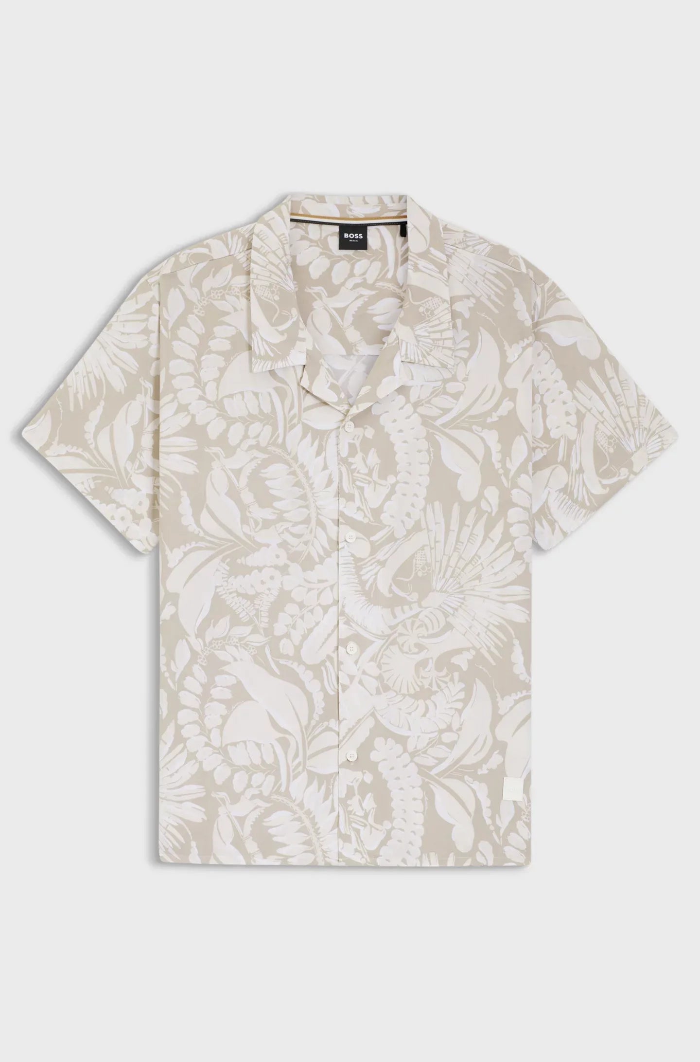 Boss Camisa Shirt Beach Shirt Beige Beige_shot4