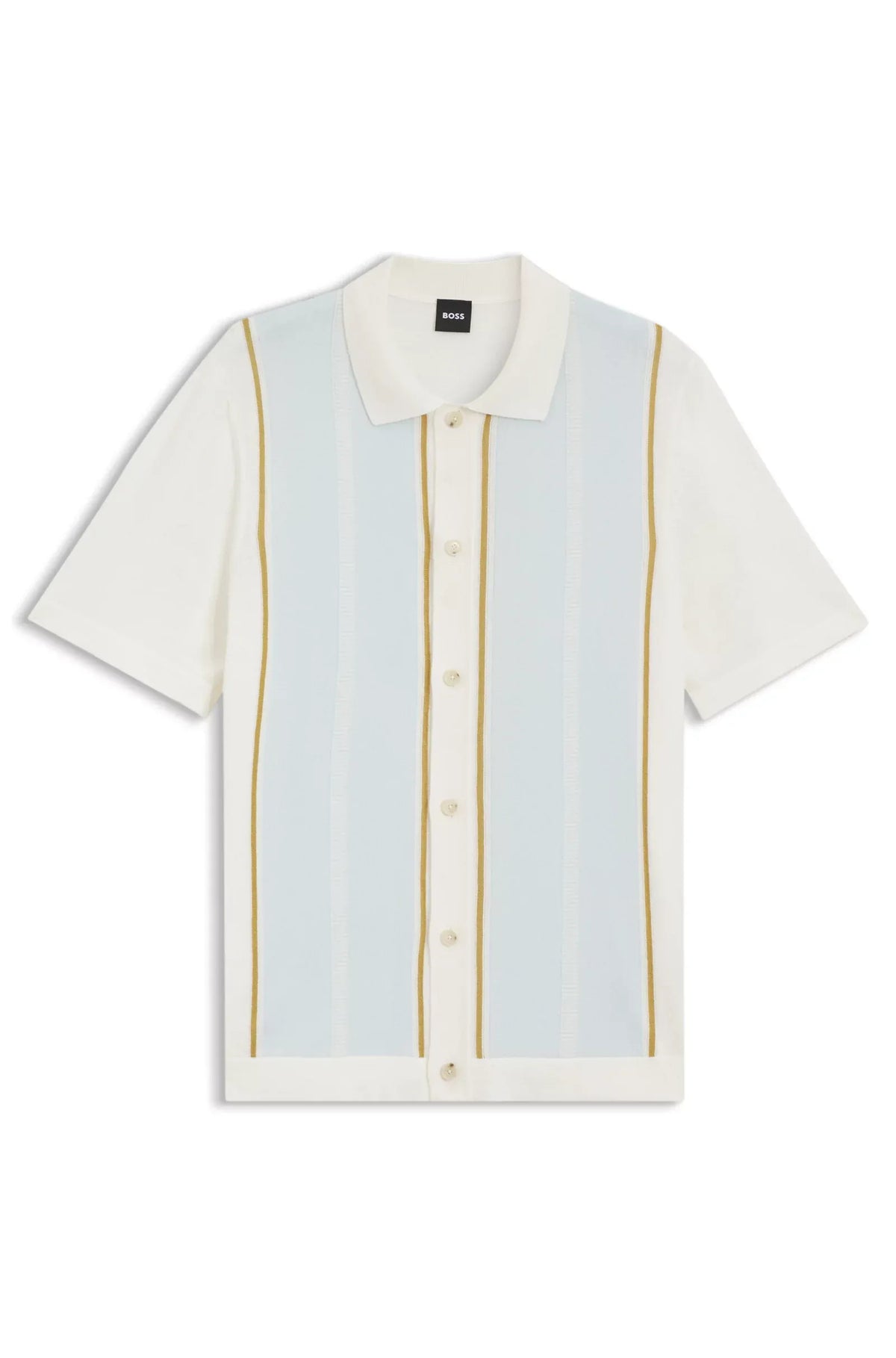 Boss Camisa Shirt C Lastro Whi Blue Branco Azul_shot10