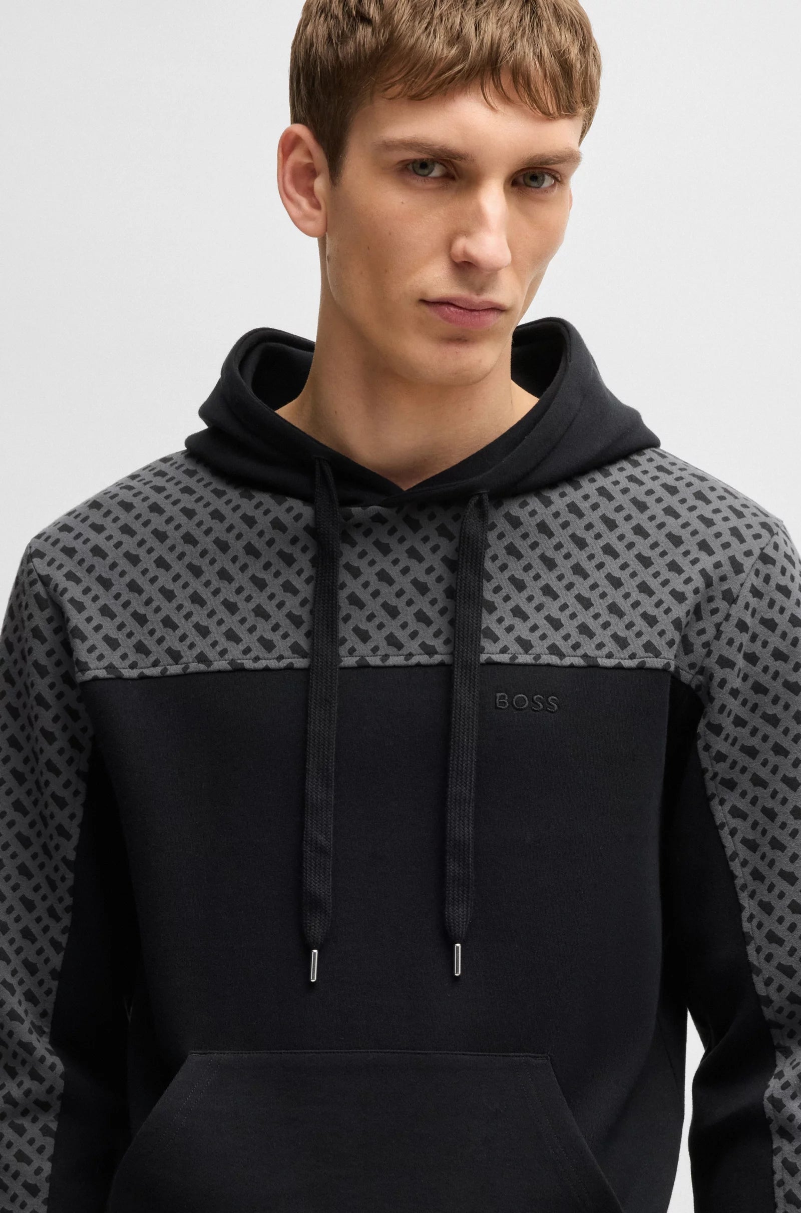 Boss Camisola Hoodie Luke Hoodie Black Preto_shot3