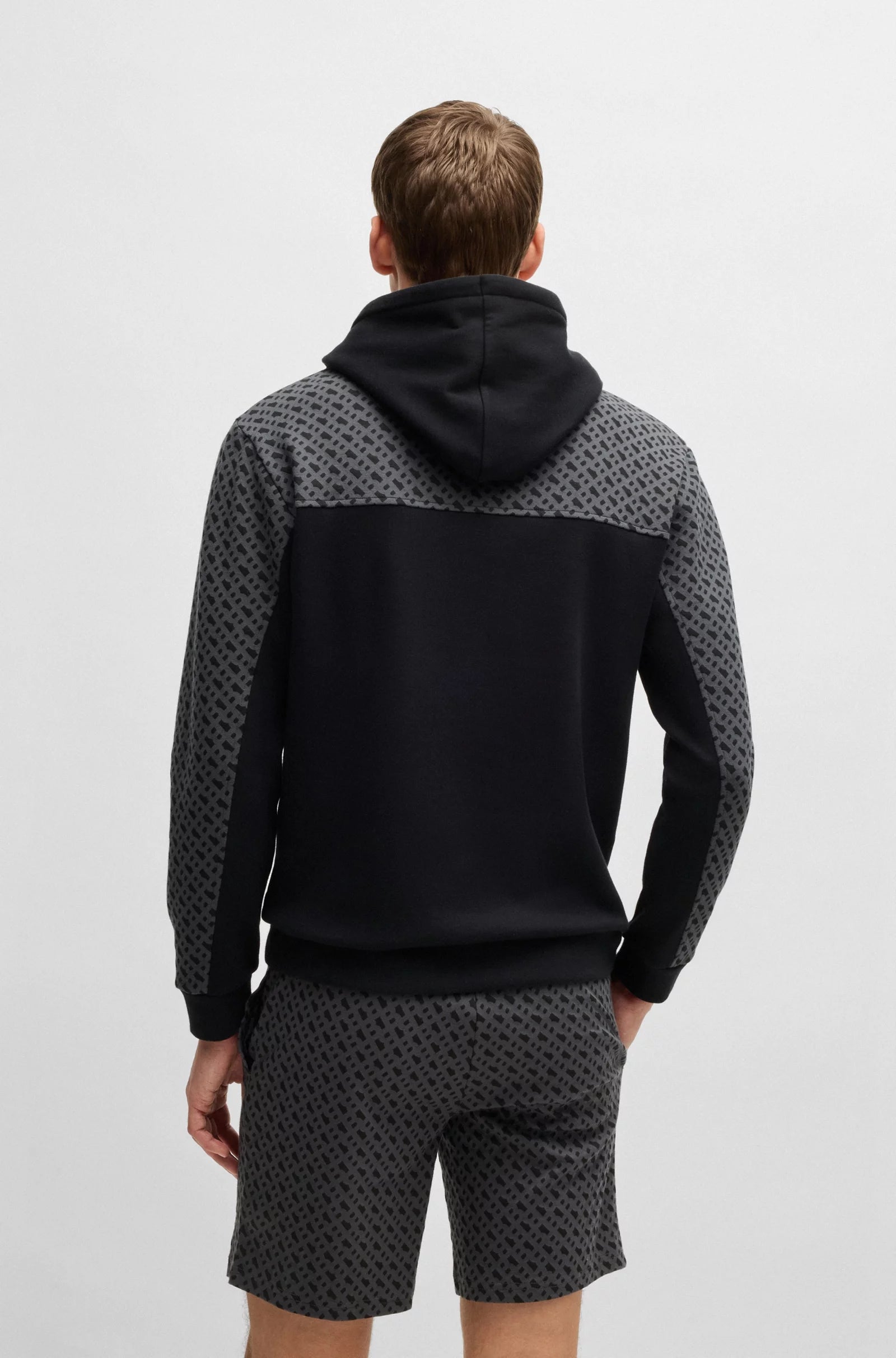 Boss Camisola Hoodie Luke Hoodie Black Preto_shot5