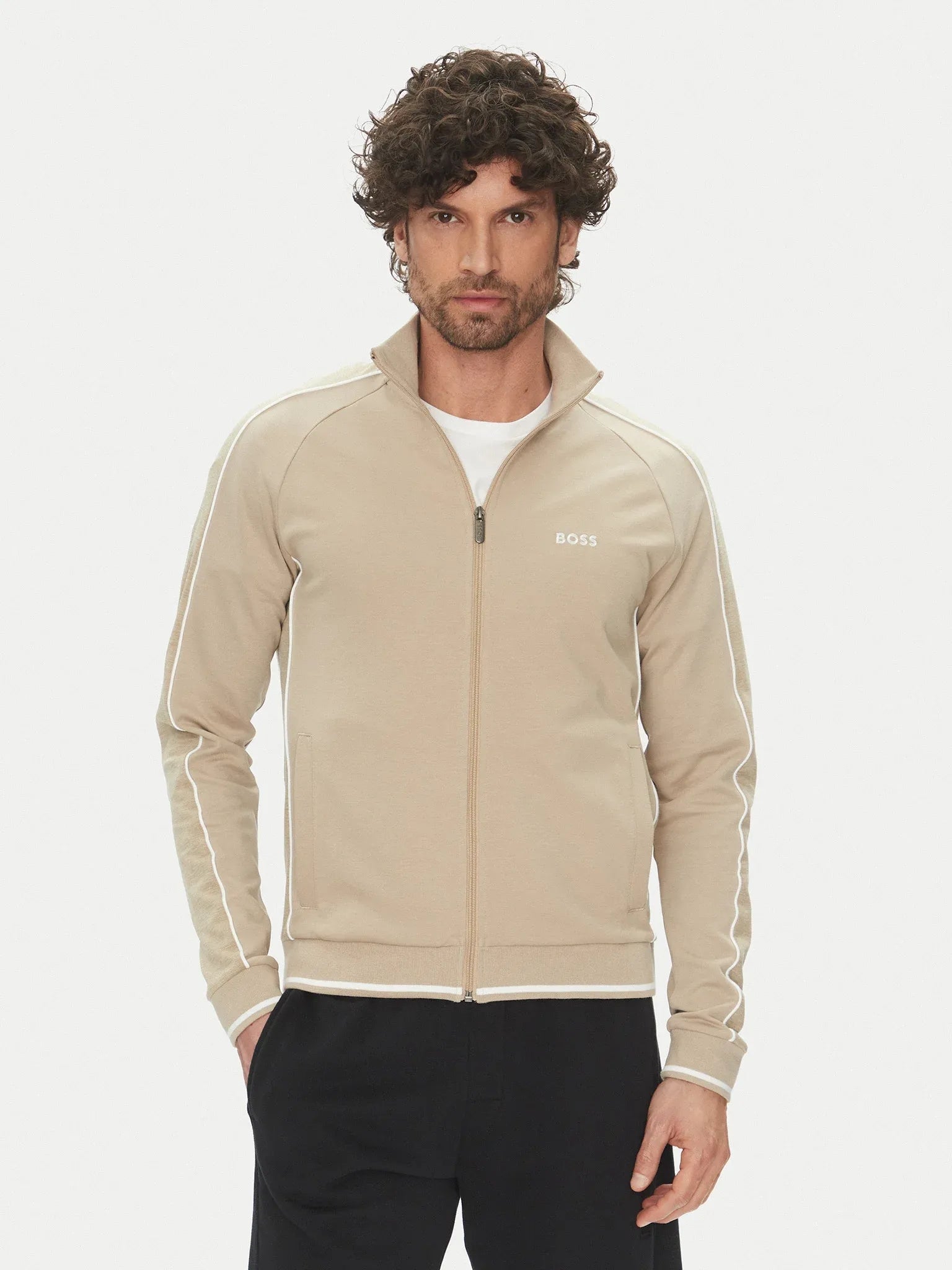 Boss Casaco Training Sweat Training Tracksuit J Lt.bege Beige Claro_shot5