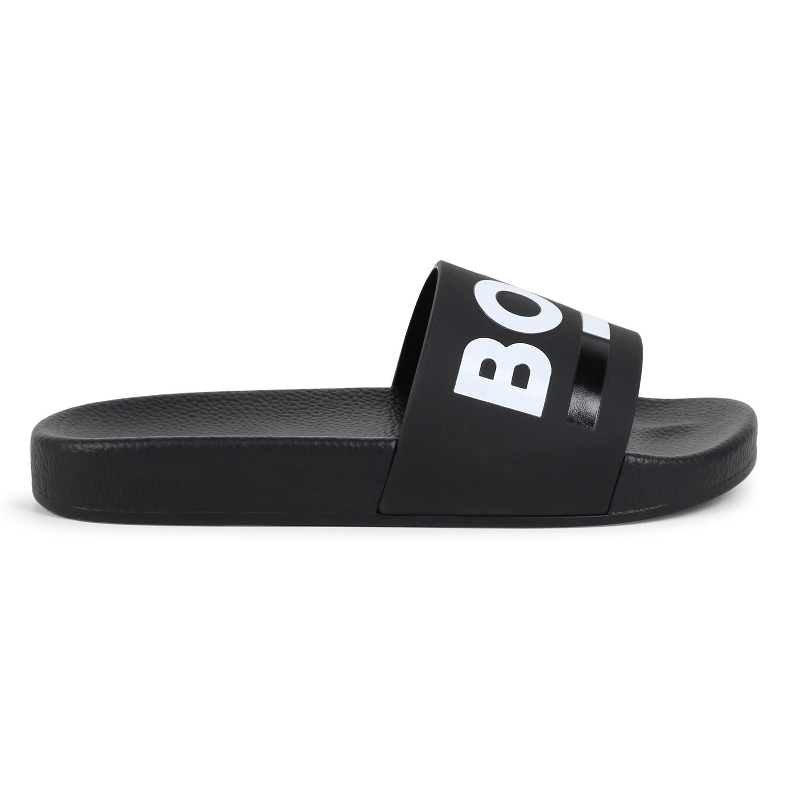 Boss Chinelos Slippers J51320 Blk White Preto Branco_shot2