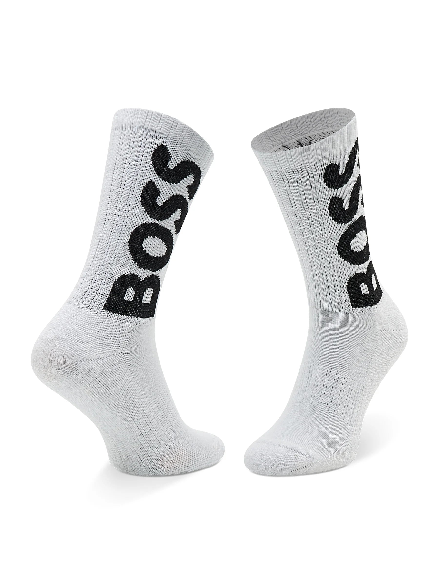 Boss Meias Socks Qs Rib Logo Cc White Branco_shot1