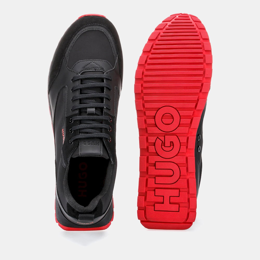 Boss Sapatilhas Sneakers Shoes Icelinrunnnypu Black Red Preto Vermelho Shot8