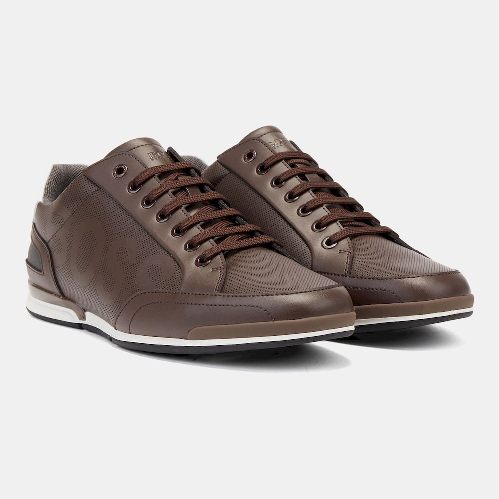 Boss Sapatilhas Sneakers Shoes Saturnlowpitpf Brown Castanho Shot2