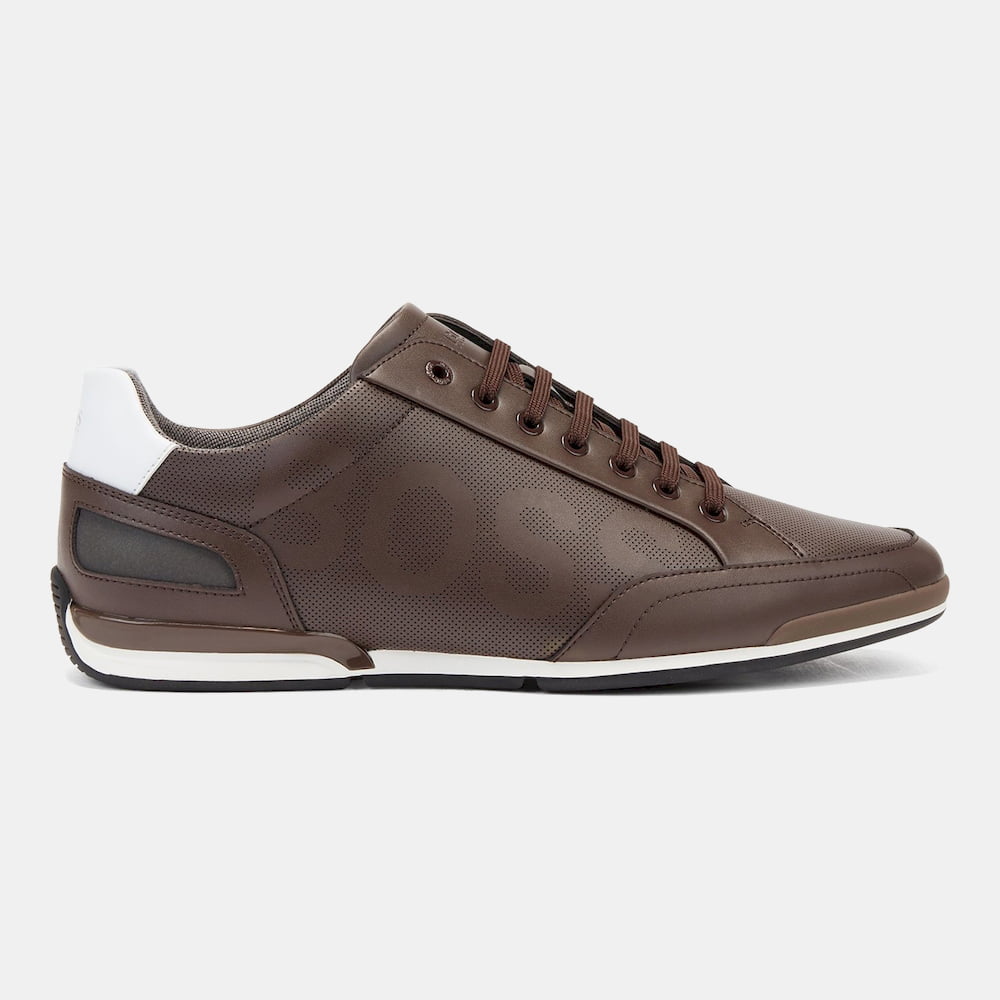 Boss Sapatilhas Sneakers Shoes Saturnlowpitpf Brown Castanho Shot6