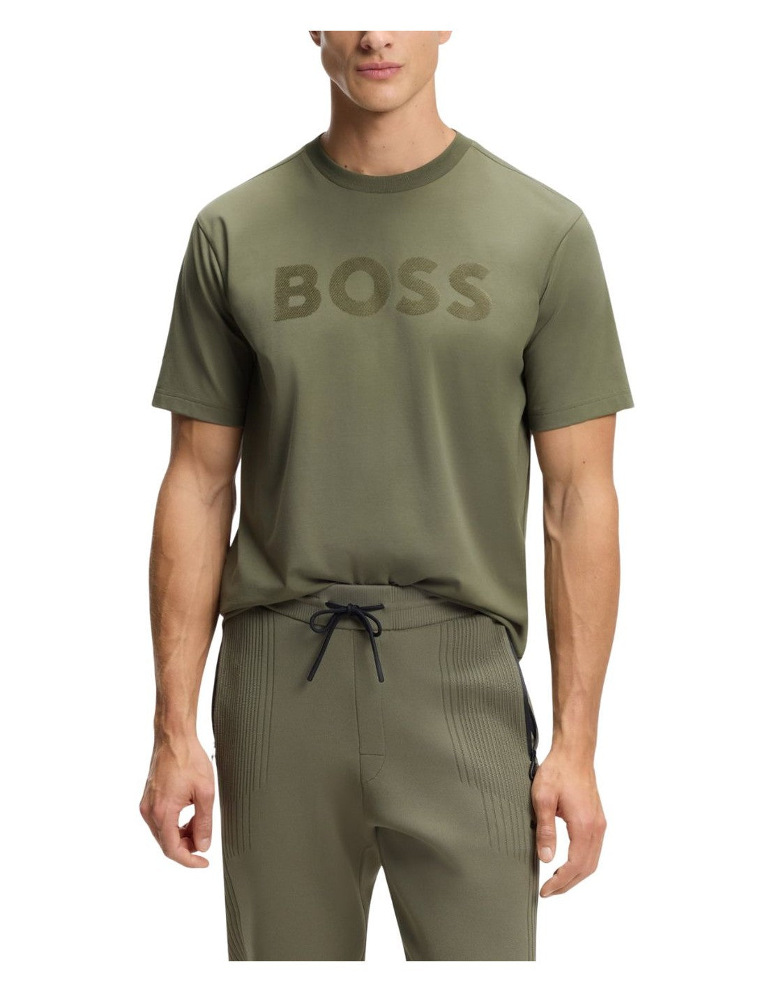 Boss T Shirt  Ts Iconic Log Beige Beige_shot1