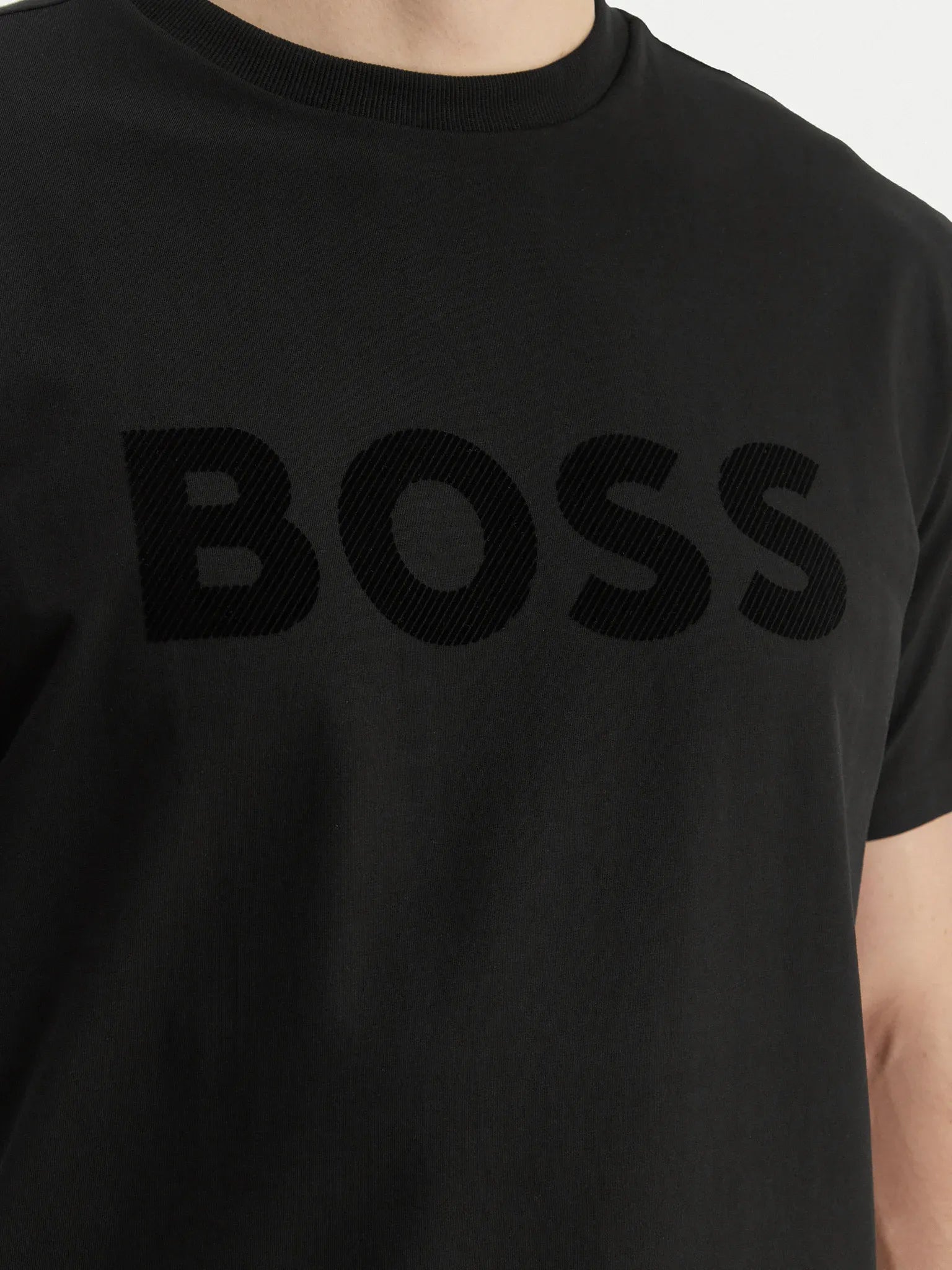 Boss T Shirt  Ts Iconic Log Black Preto_shot6