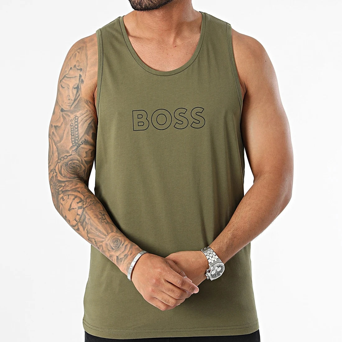 Boss T Shirt Beach Tank Top Green Verde_shot1