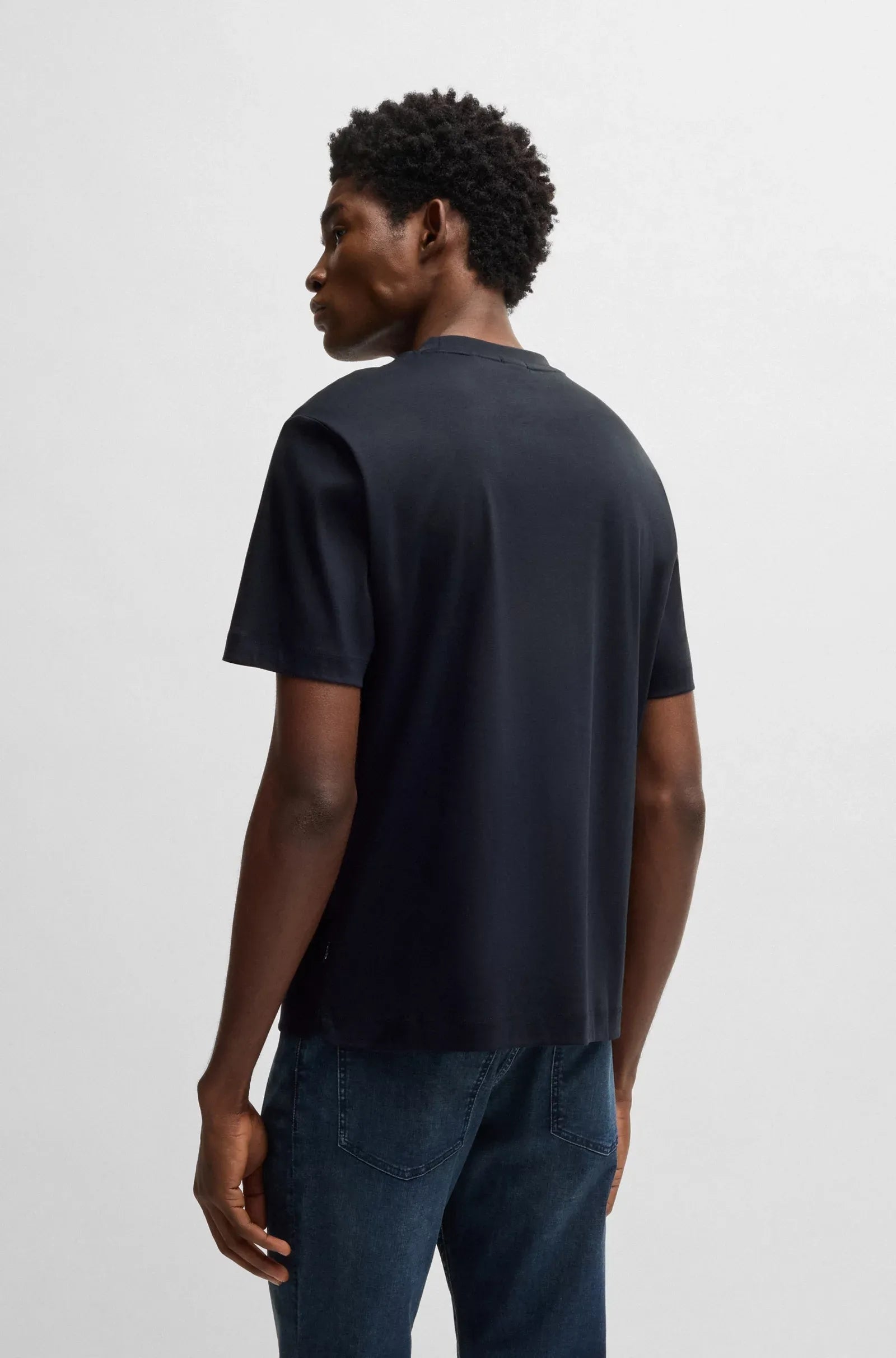 Boss T Shirt C Taut 01 Dk.blue Azul Escuro_shot4