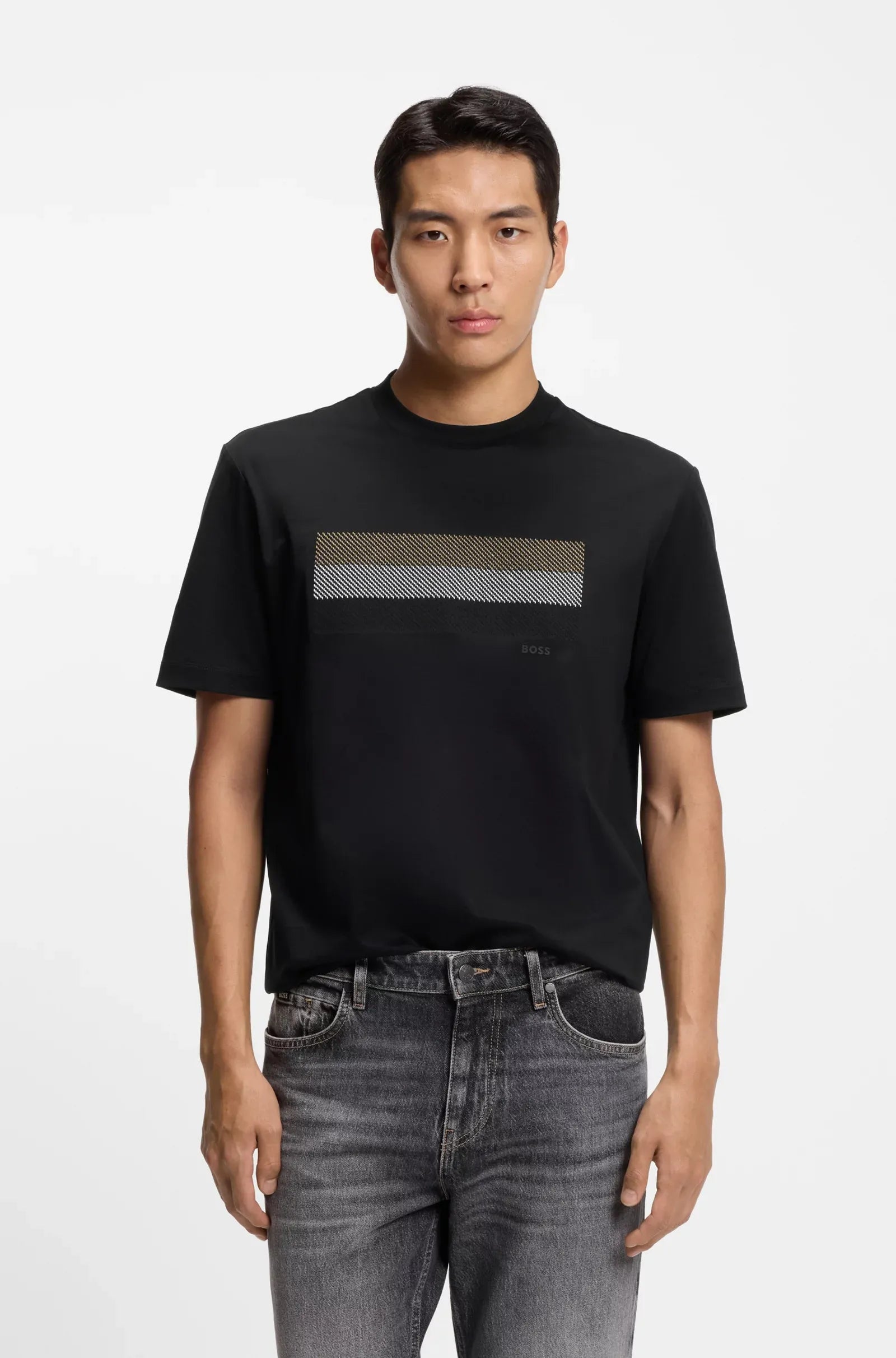 Boss T Shirt C Taut 10 Black Preto_shot1