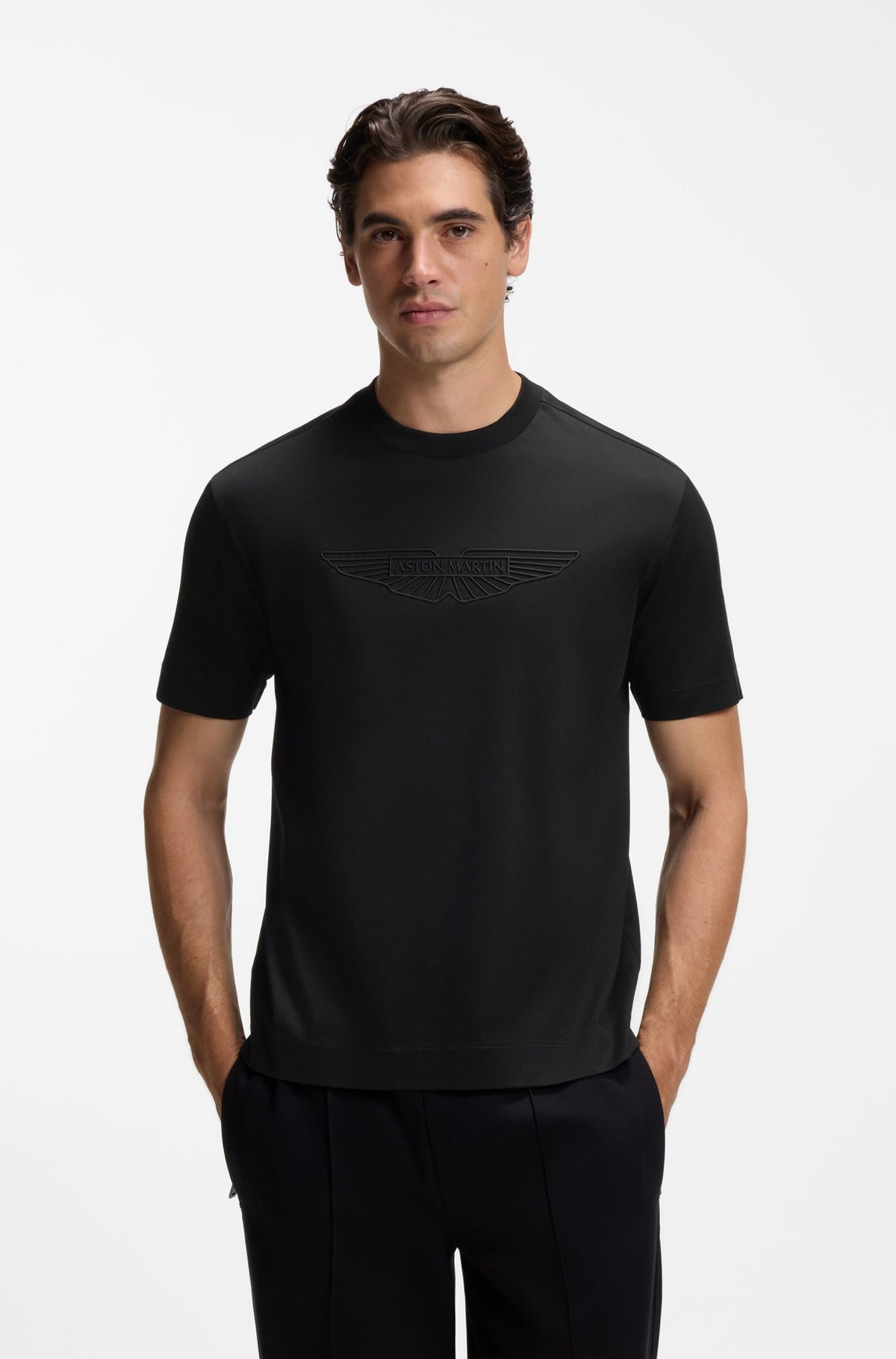 Boss T Shirt C Taut 180 Am Black Preto_shot1