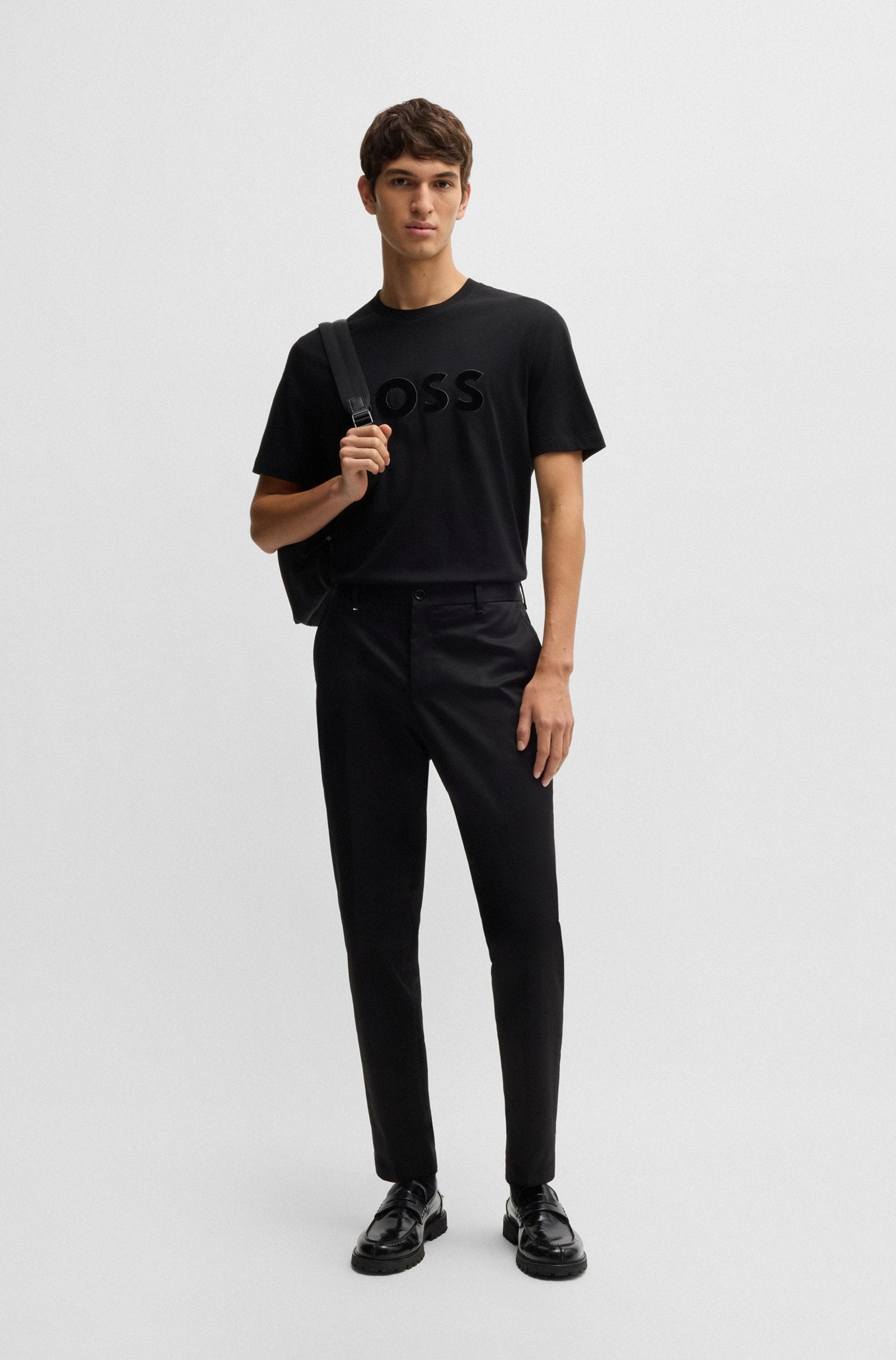 Boss T Shirt C Thompson 60 Black Preto_shot2