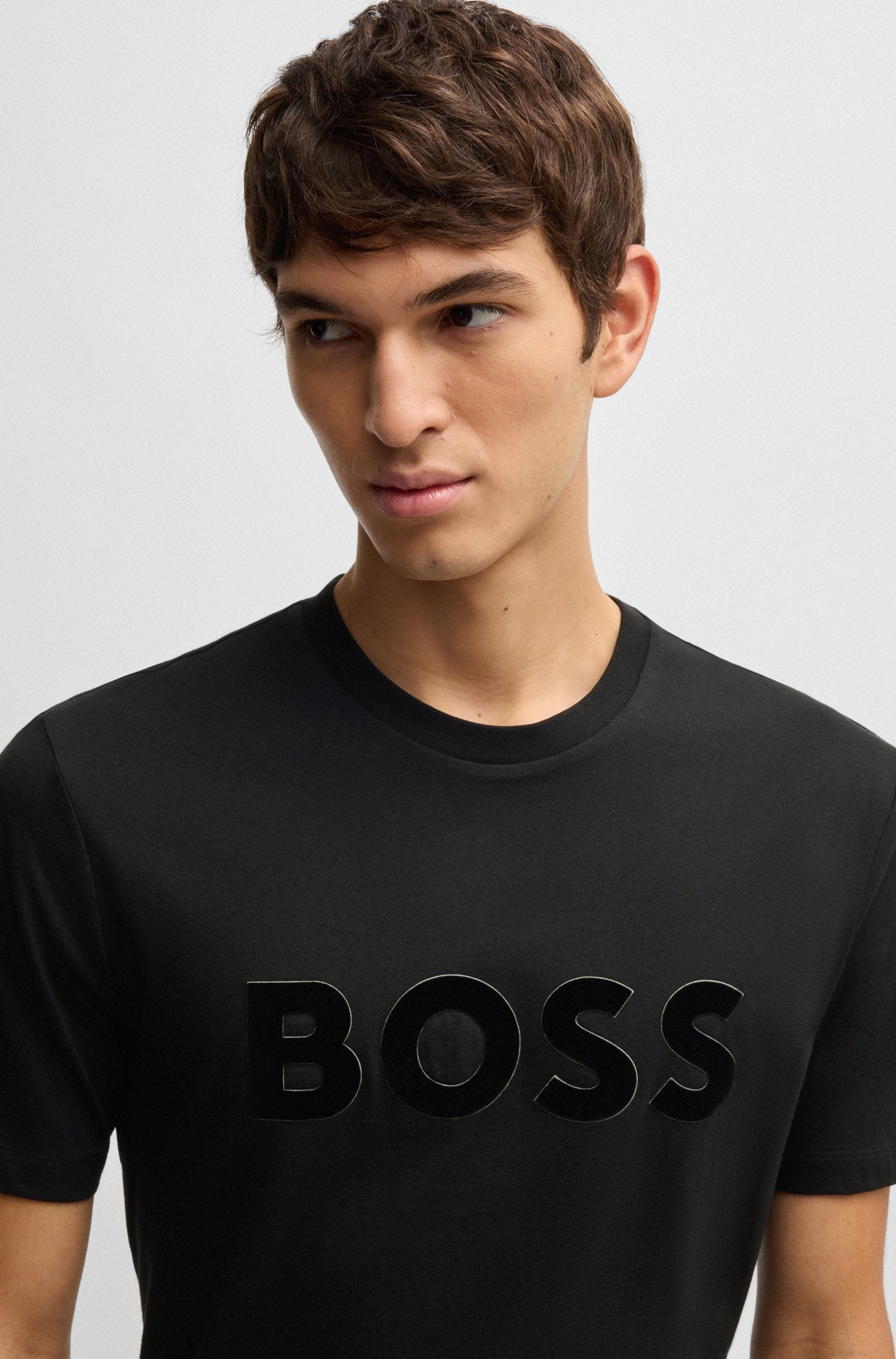 Boss T Shirt C Thompson 60 Black Preto_shot3