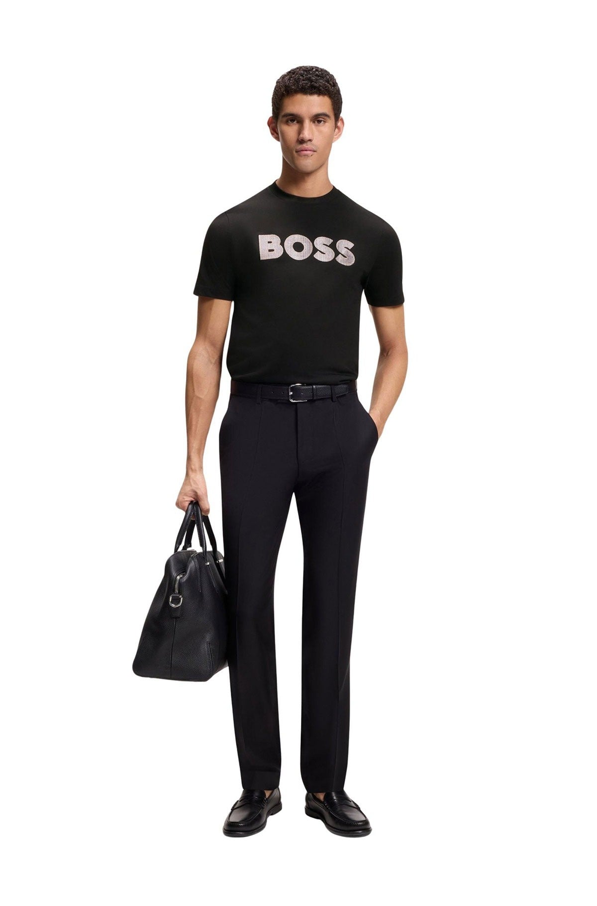 Boss T Shirt C Thompson 89 Black Preto_shot1