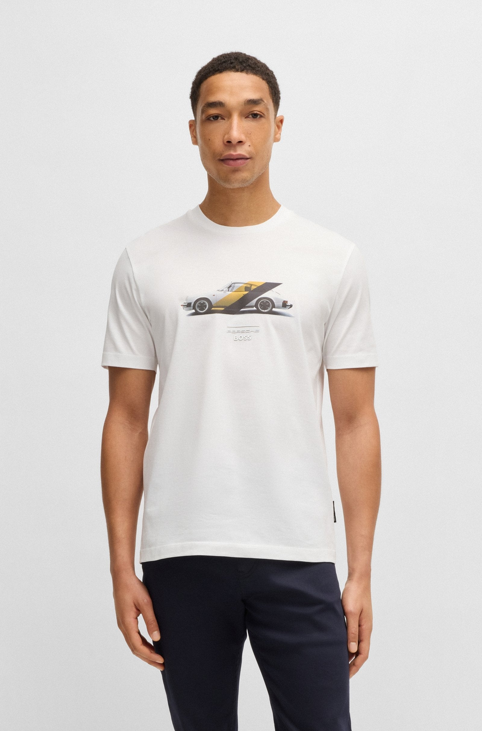 Boss T Shirt C Thompson71ps White Branco_shot4