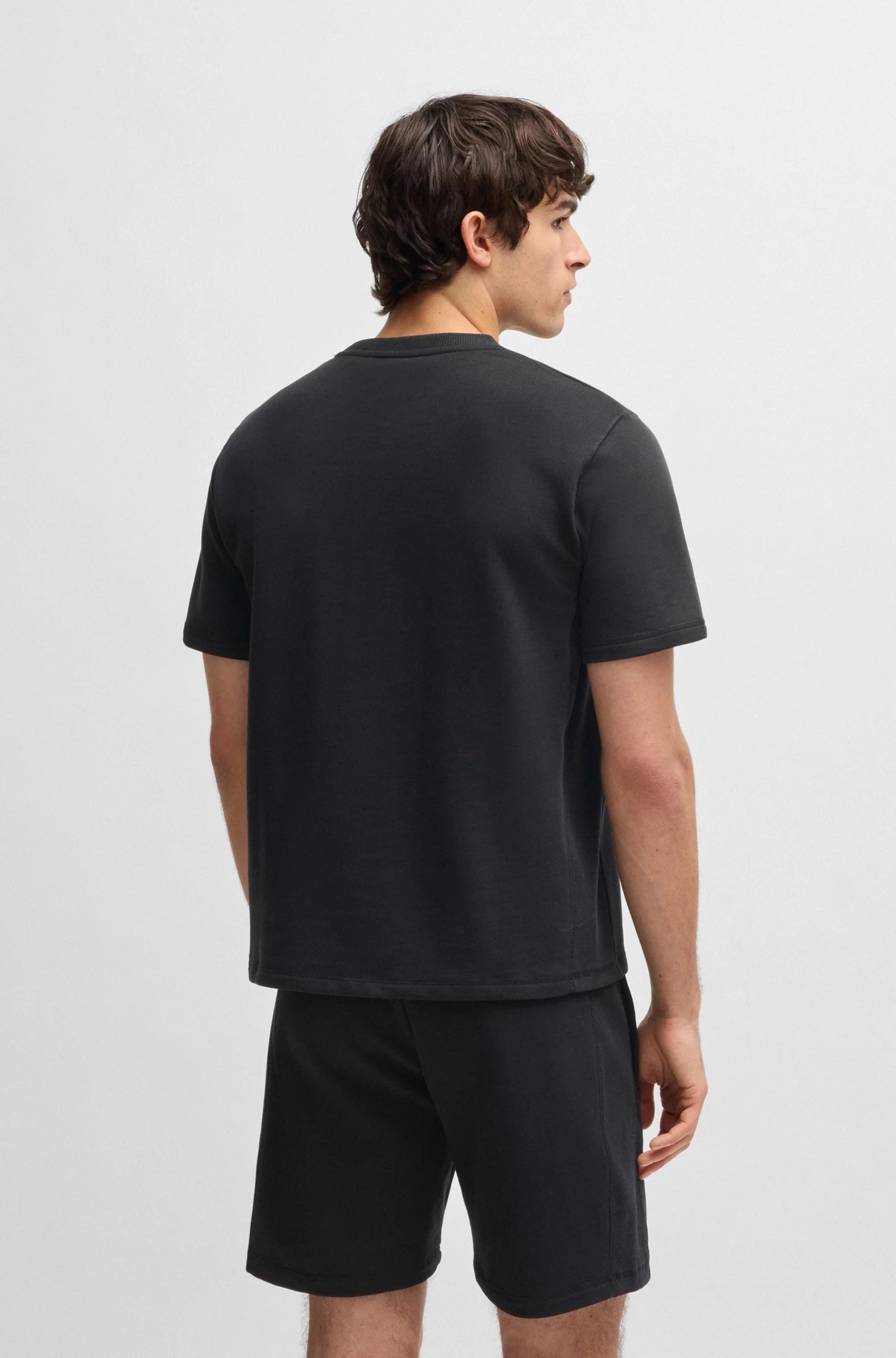 Boss T Shirt David T Shirt Black Preto_shot5