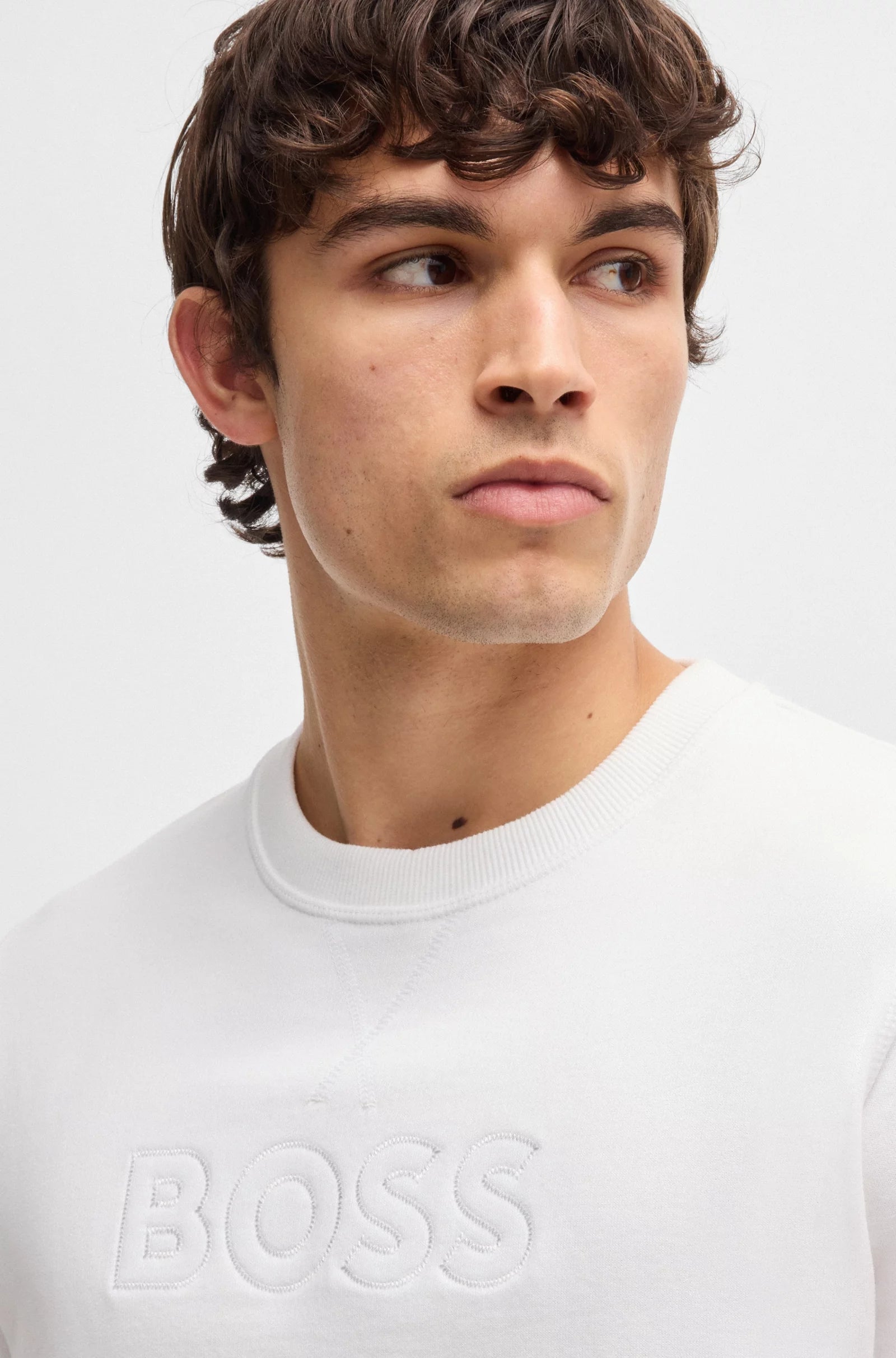 Boss T Shirt David T Shirt White Branco_shot3