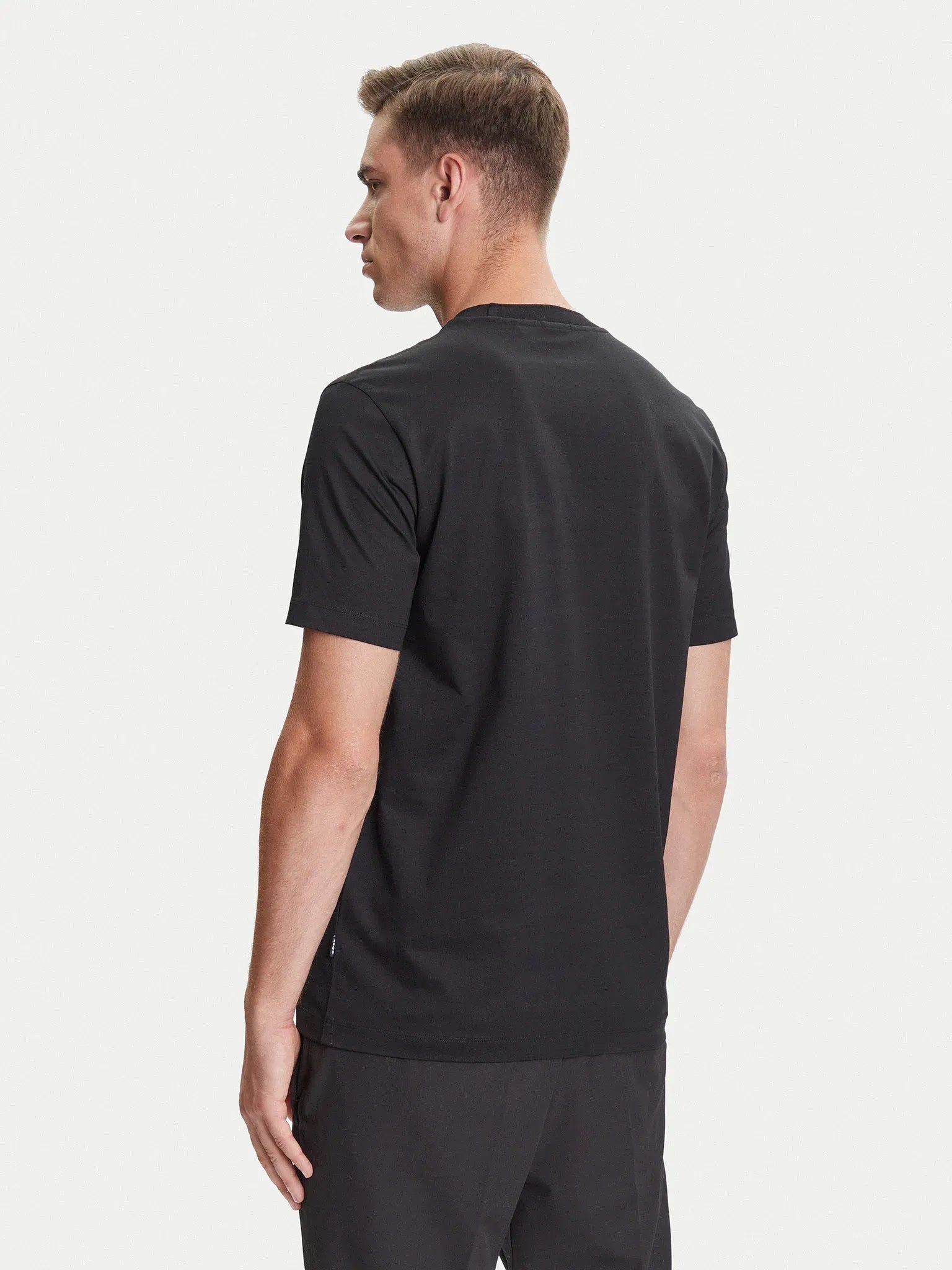 Boss T Shirt H Thompson 655 Black Preto_shot3
