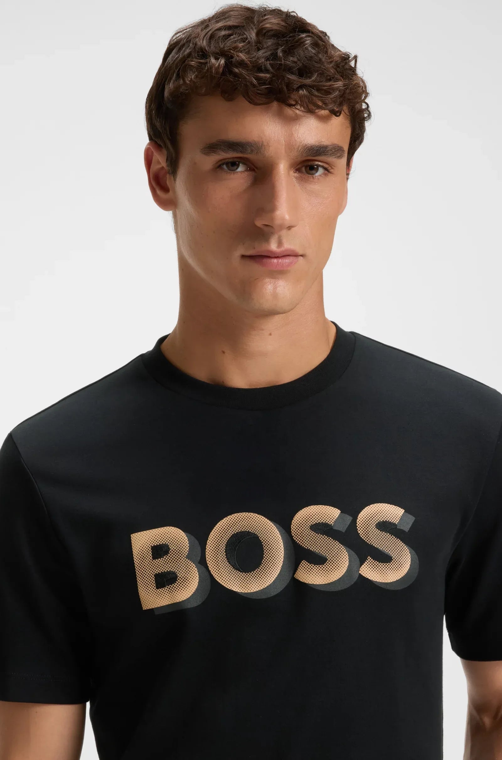 Boss T Shirt H Thompson 656 Black Preto_shot2