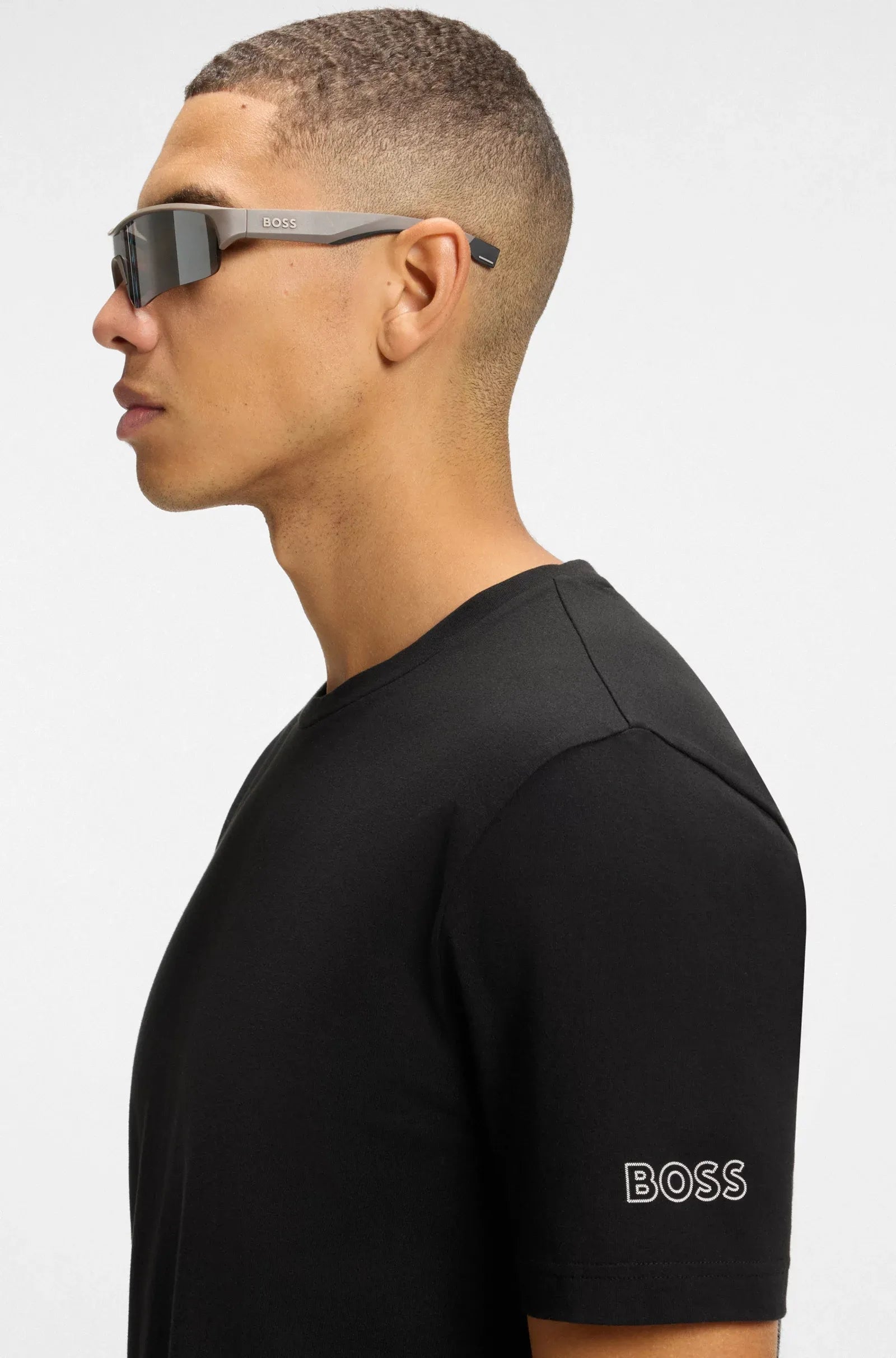 Boss T Shirt T Shirt 2 Black Preto_shot3