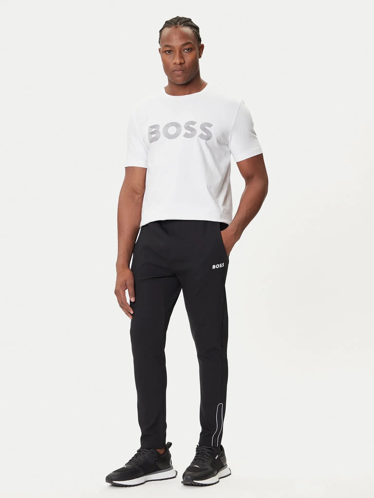 Boss T Shirt T Shirt 2 White Branco_shot2