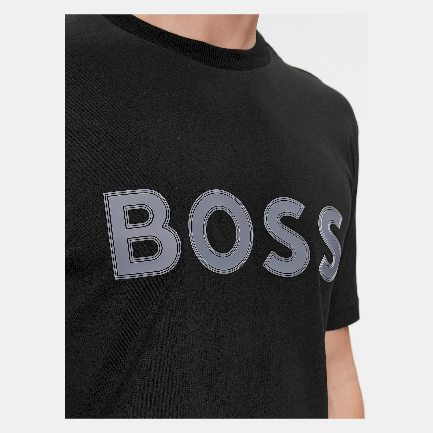 Boss T Shirt Tee 1 50506344 Black Preto_shot1