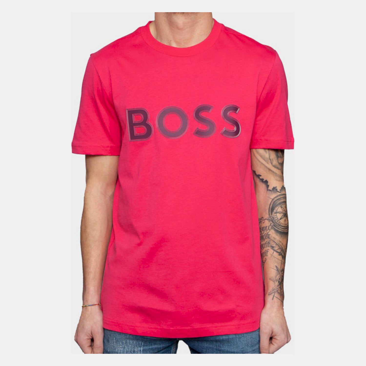 Boss T Shirt Tee 1 50506344 Pink Rosa_shot1