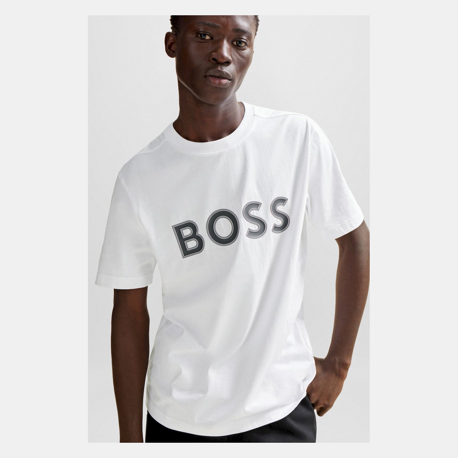 Boss T Shirt Tee 1 50506344 White Branco_shot2