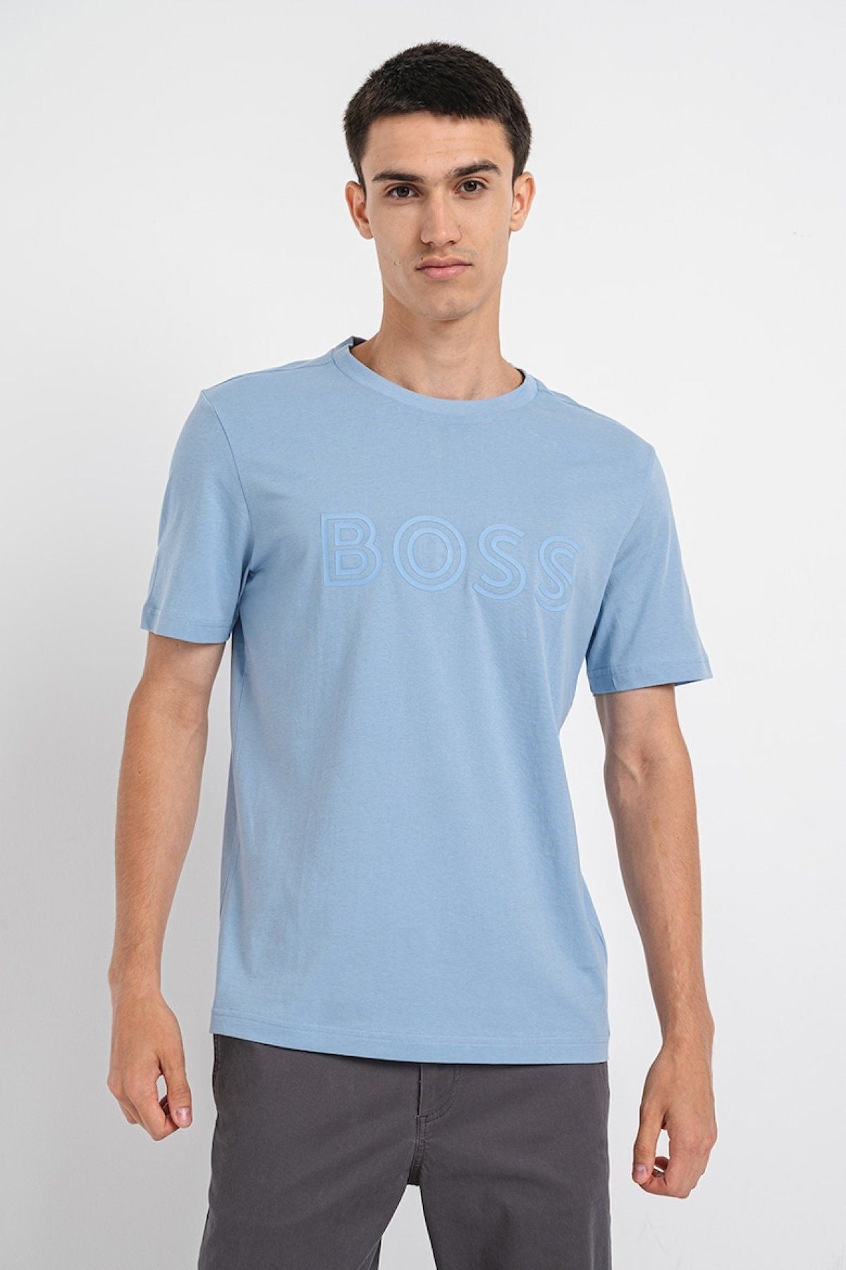 Boss T Shirt Tee 1 50519358 Blue Azul_shot2