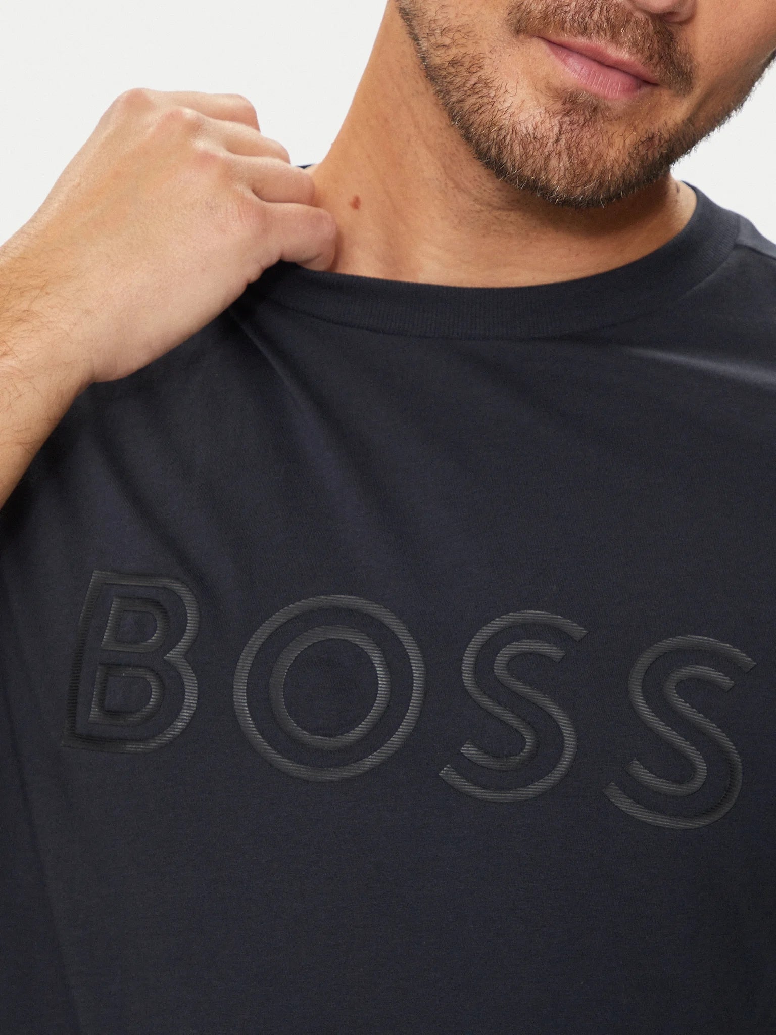 Boss T Shirt Tee 1 50519358 Navy Navy_shot1