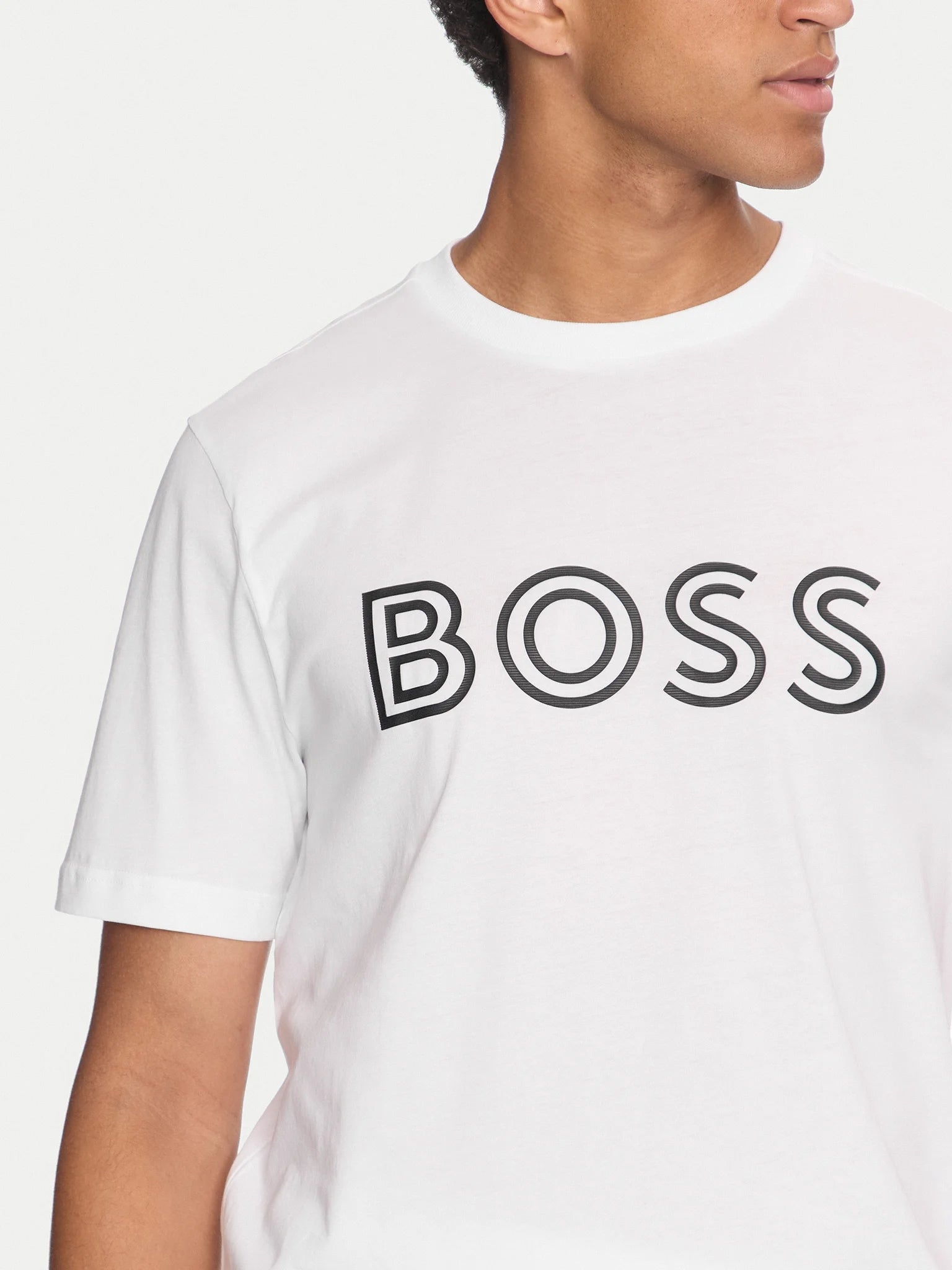 Boss T Shirt Tee 1 50519358 White Branco_shot1