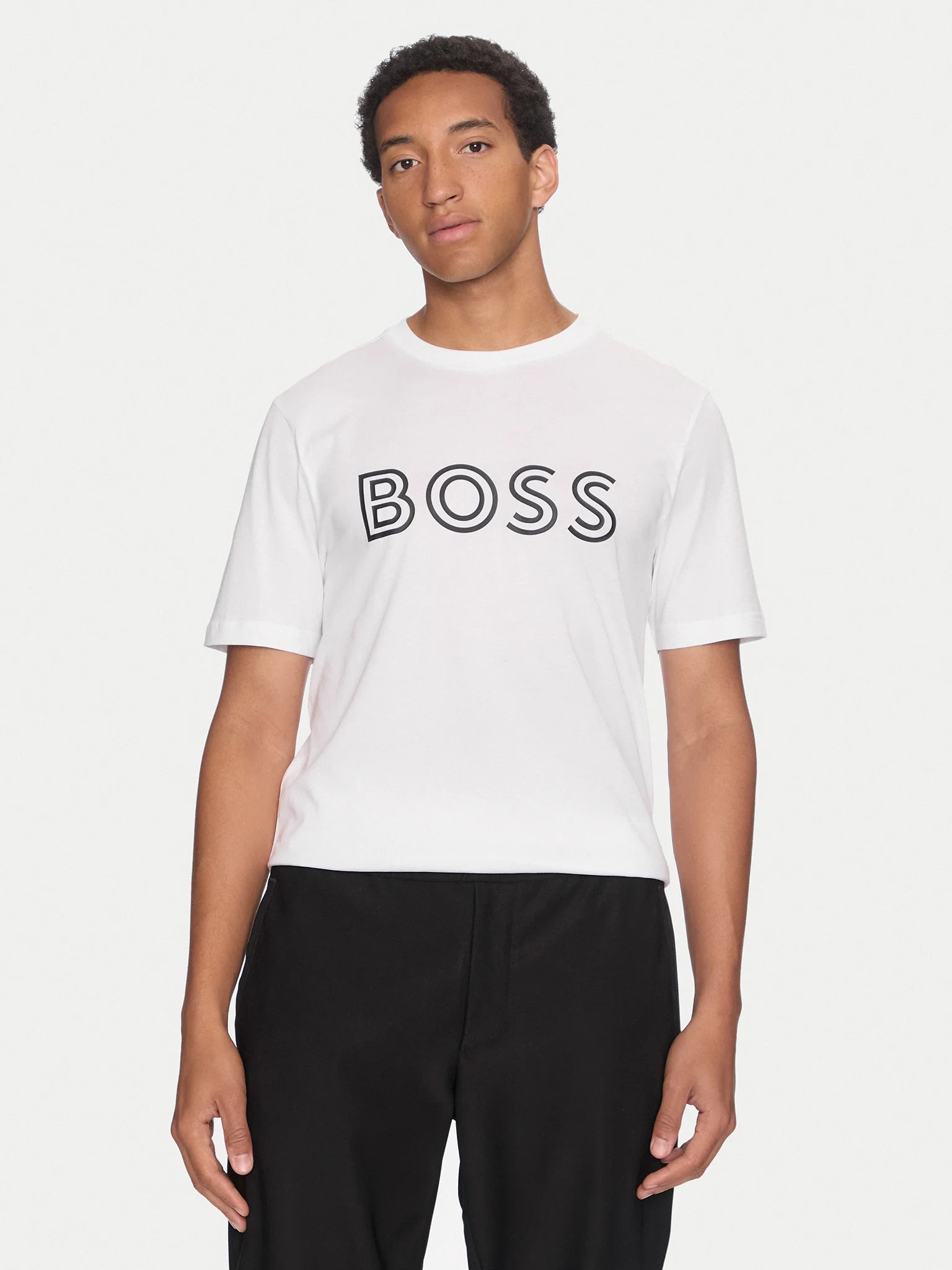 Boss T Shirt Tee 1 50519358 White Branco_shot3