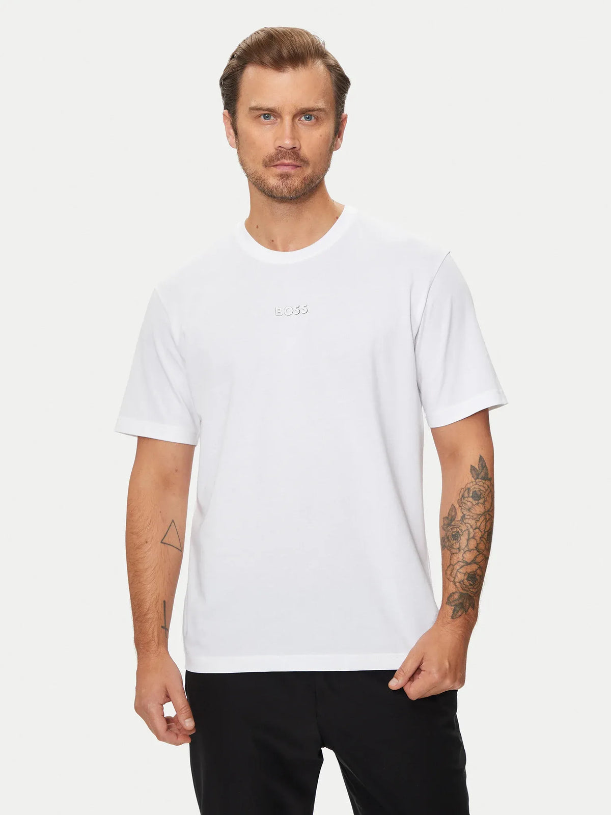 Boss T Shirt Tee 10 White Branco_shot1