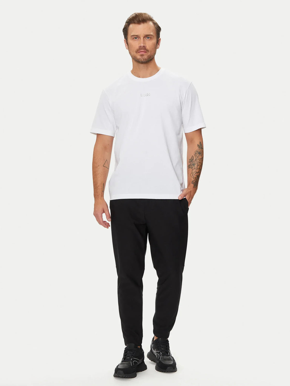Boss T Shirt Tee 10 White Branco_shot2