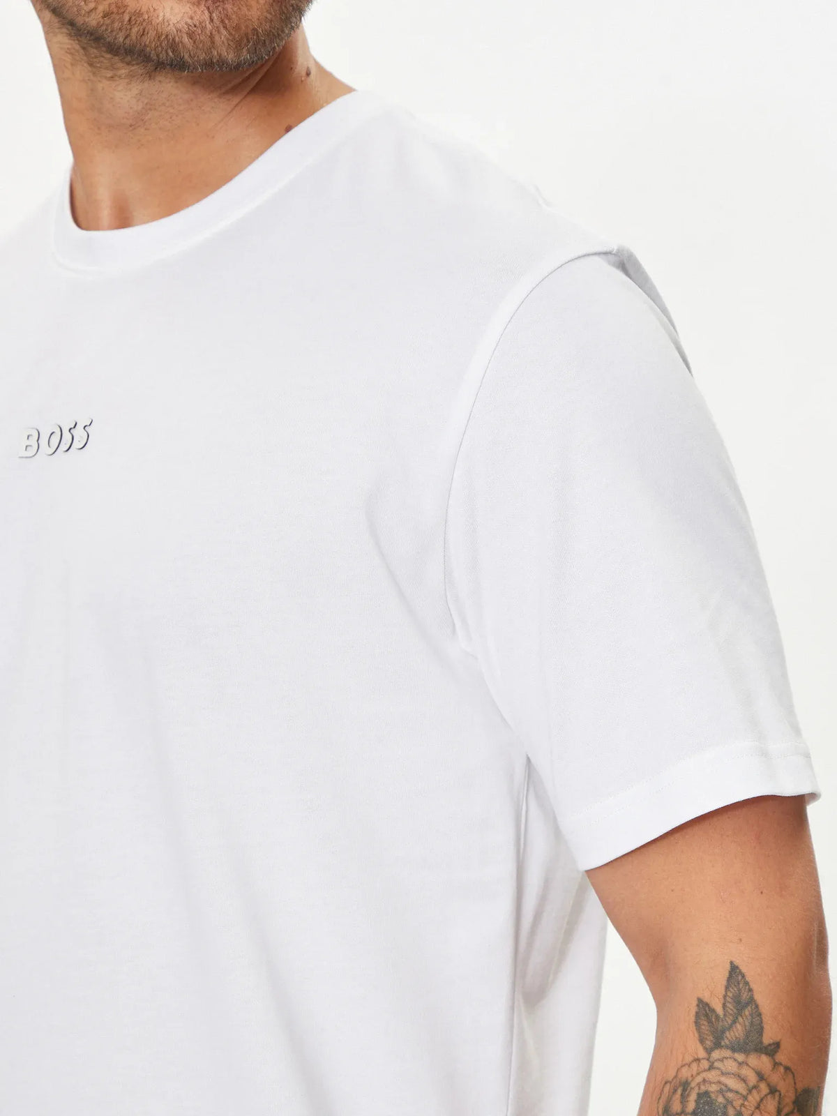 Boss T Shirt Tee 10 White Branco_shot4