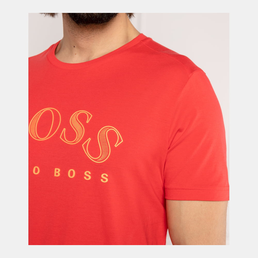 Boss T Shirt Tee 50424014 Orange Laranja Shot2