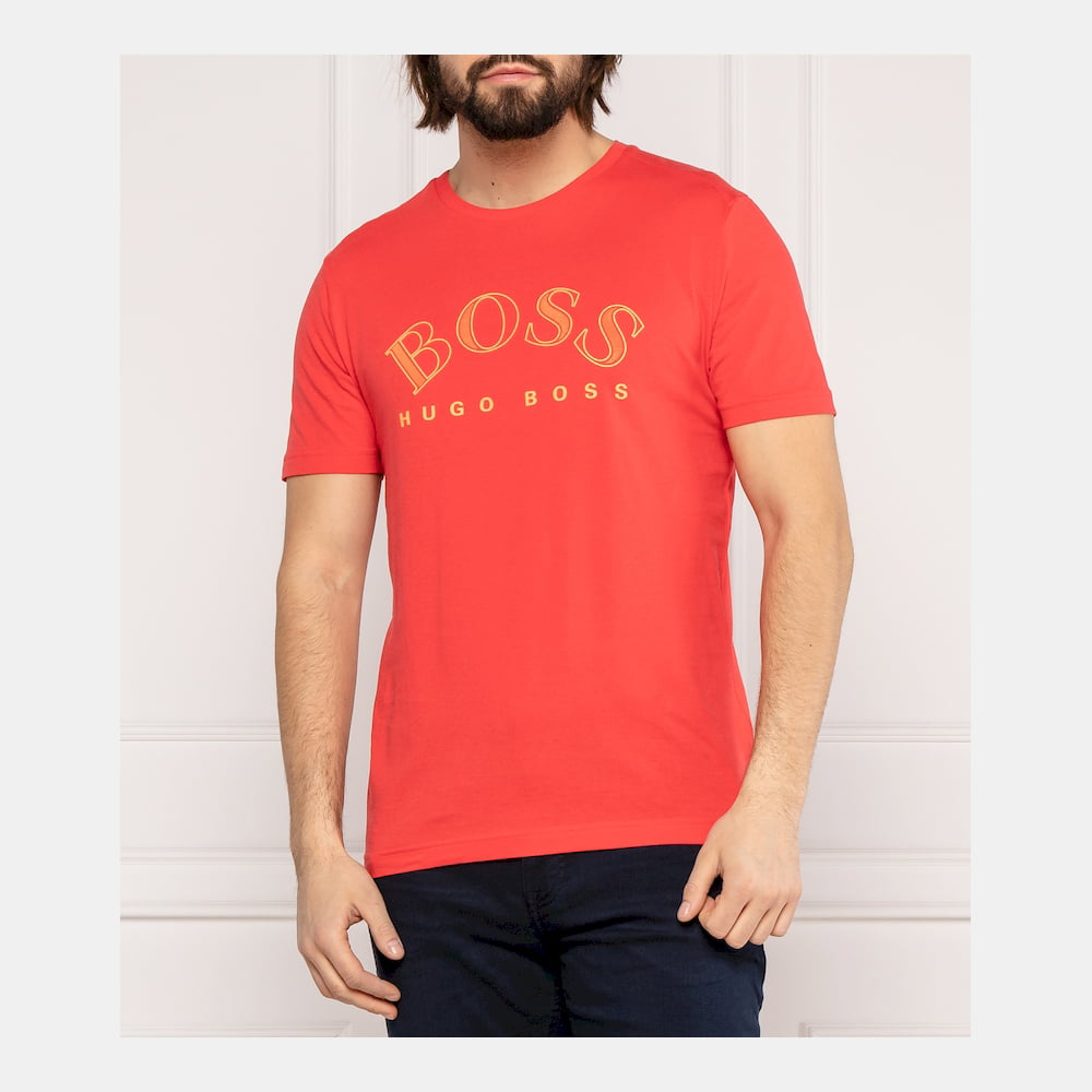 Boss T Shirt Tee 50424014 Orange Laranja Shot6