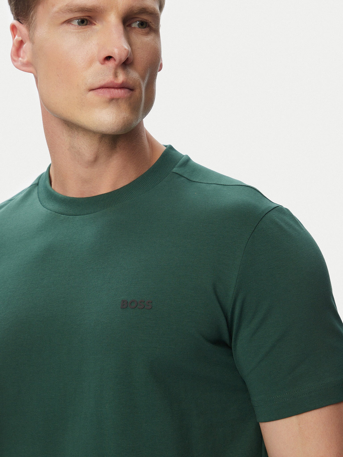 Boss T Shirt Tee 50506373 Dk.green Verde Escuro_shot4