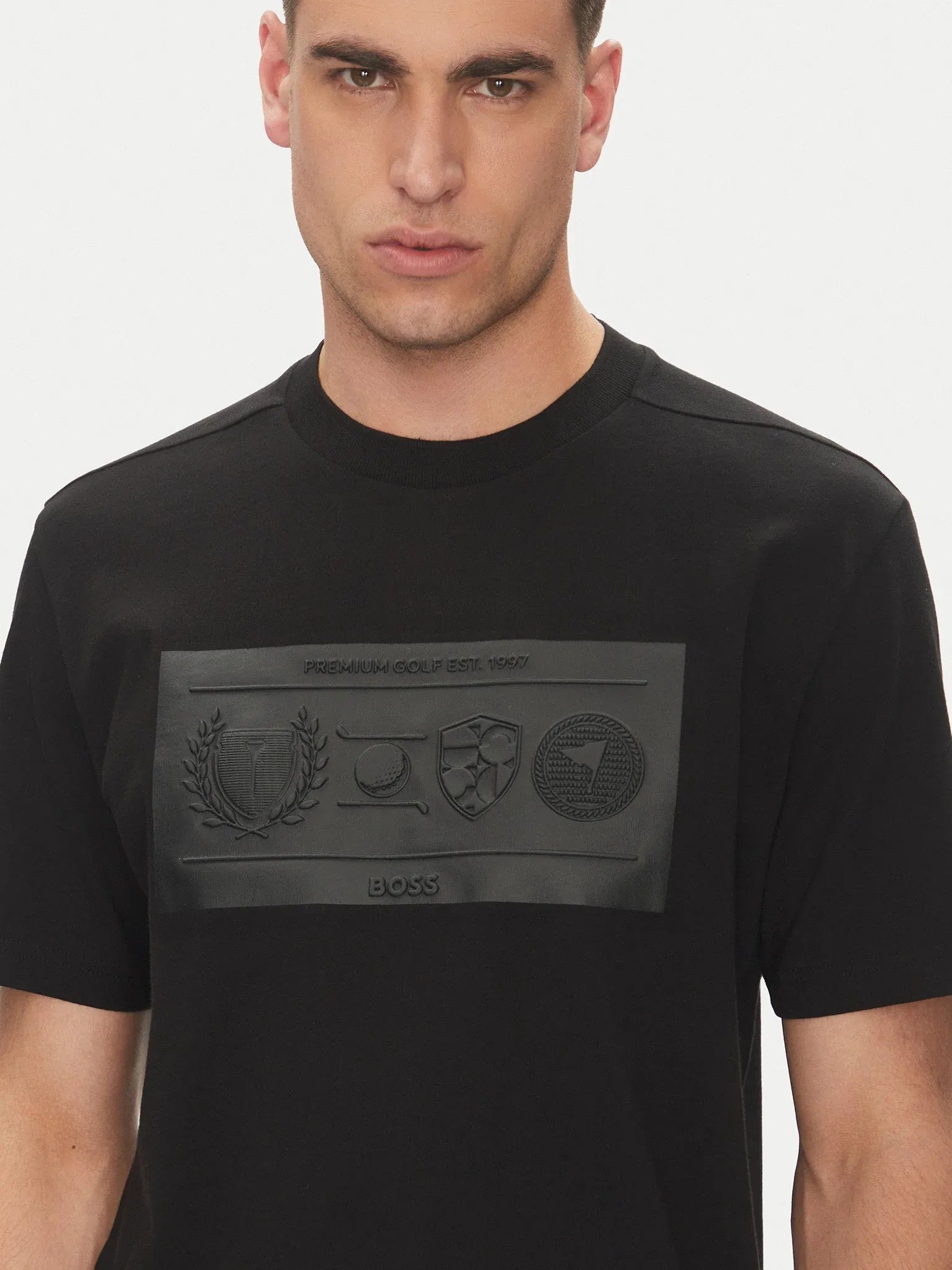 Boss T Shirt Tee Heritage Black Preto_shot1