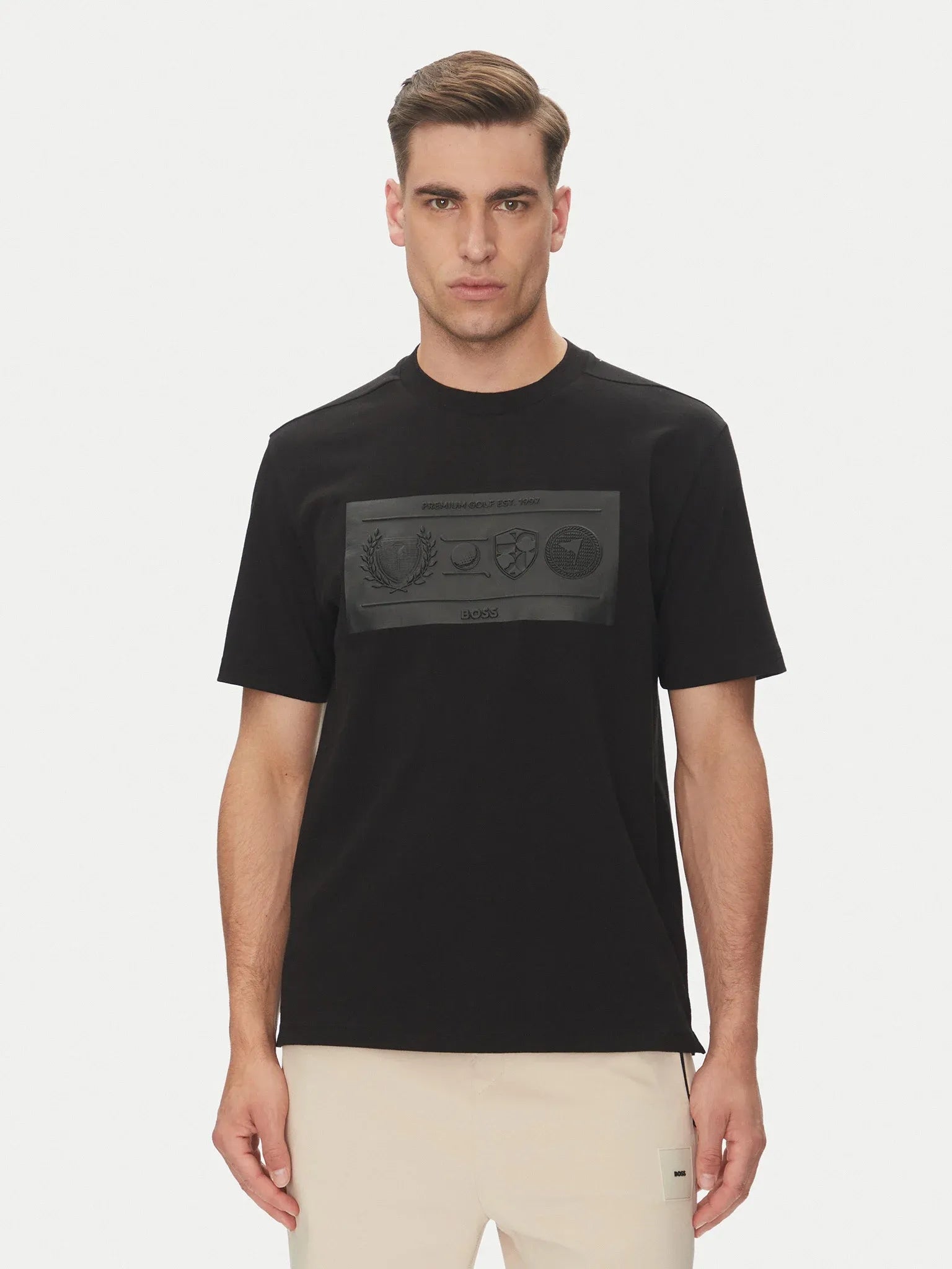 Boss T Shirt Tee Heritage Black Preto_shot4