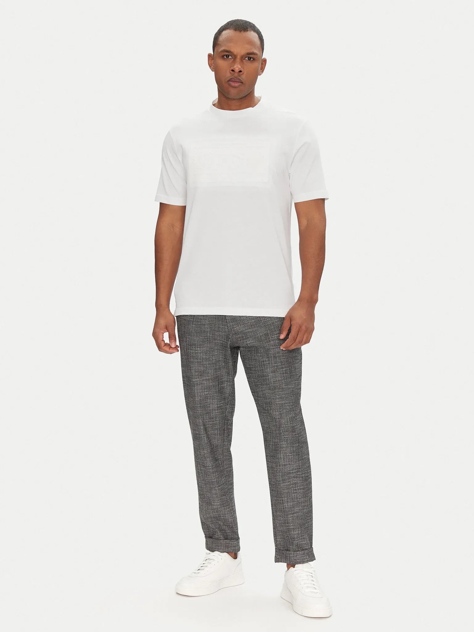 Boss T Shirt Tee Heritage White Branco_shot1