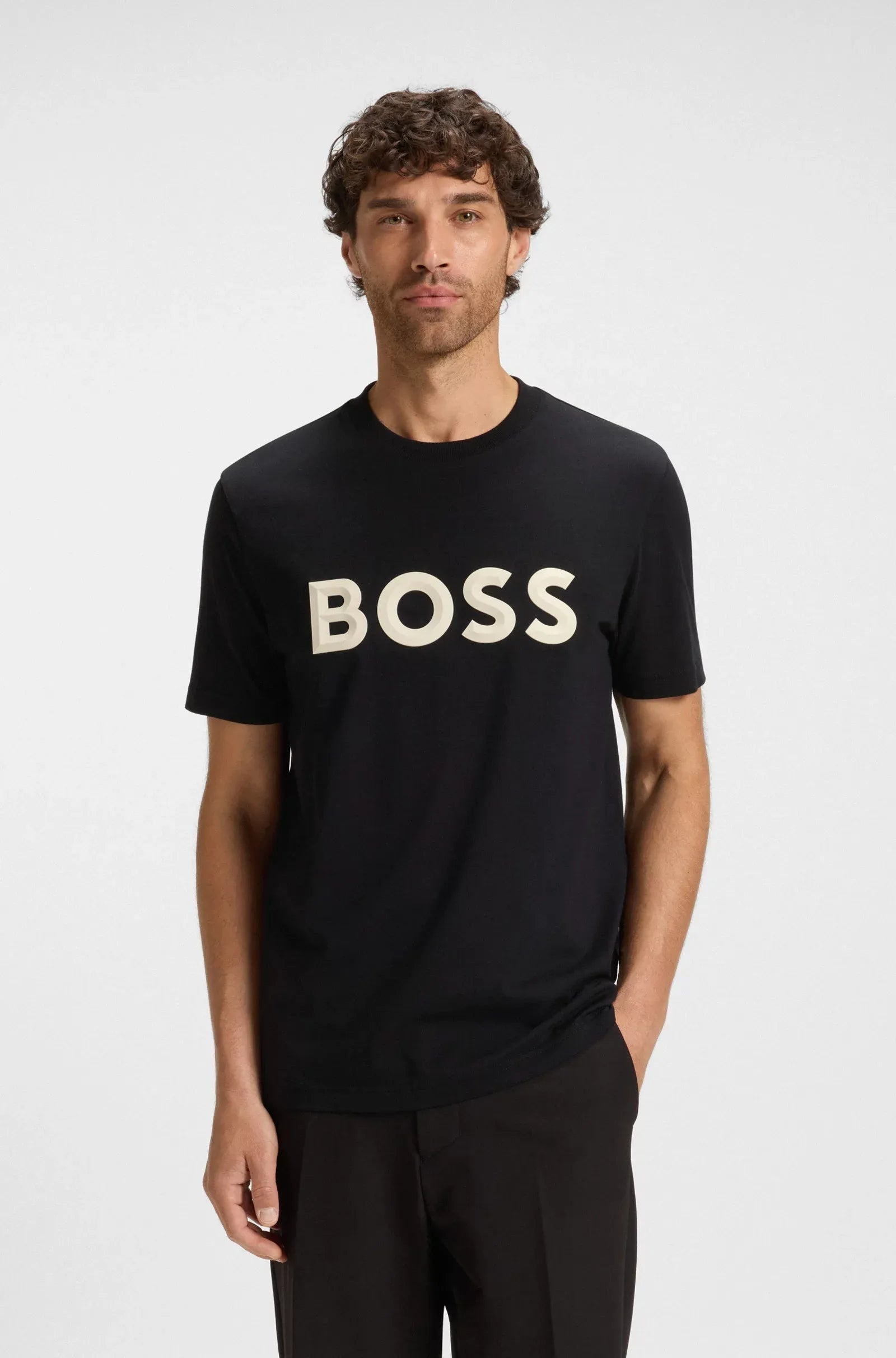 Boss T Shirt Tee Iconic 505 Black Preto_shot1