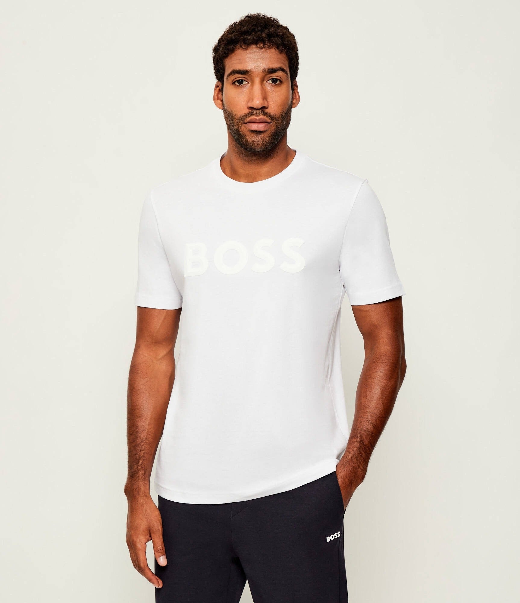 Boss T Shirt Tee Iconic 505 White Branco_shot1