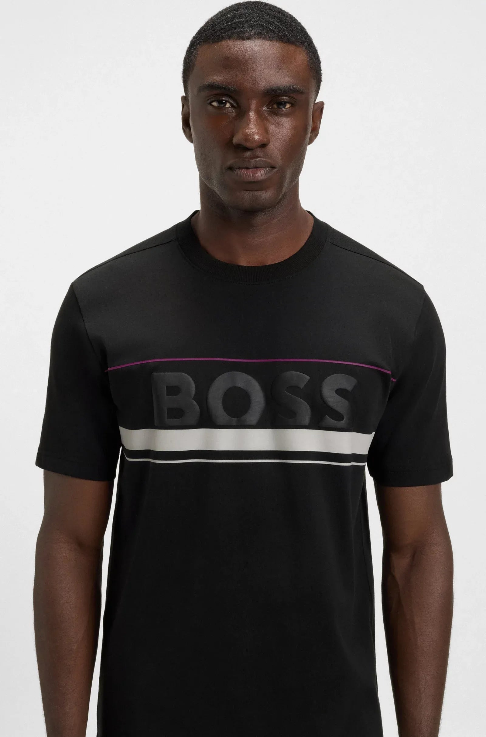 Boss T Shirt Tee Iconic Zon Black Preto_shot2