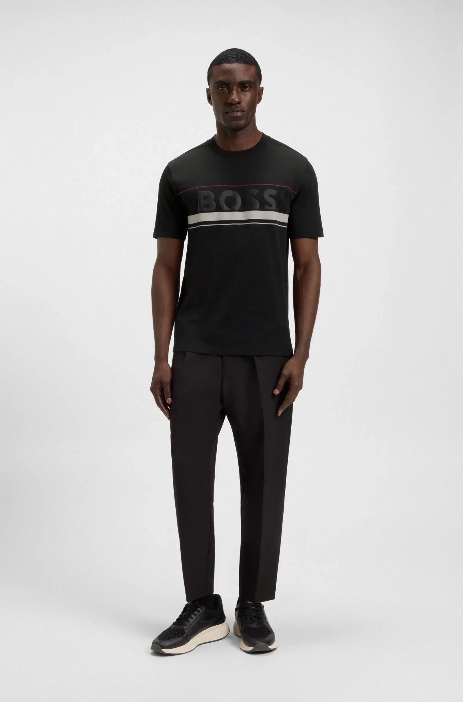 Boss T Shirt Tee Iconic Zon Black Preto_shot3